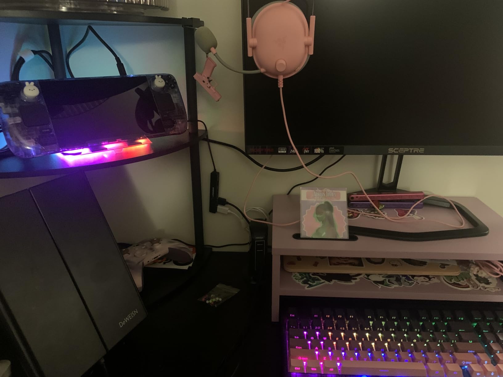 JSAUX RGB Docking Station for Steam Deck (OLED)/ROG Ally/Legion Go, 12-in-1 Handheld Dock with 4K@120Hz HDMI & DisplayPort Gigabit Ethernet USB C 3.2 USB A 3.2/2.0, SD/TF Slots 3.5mm Jack-HB1201S customer photo 1