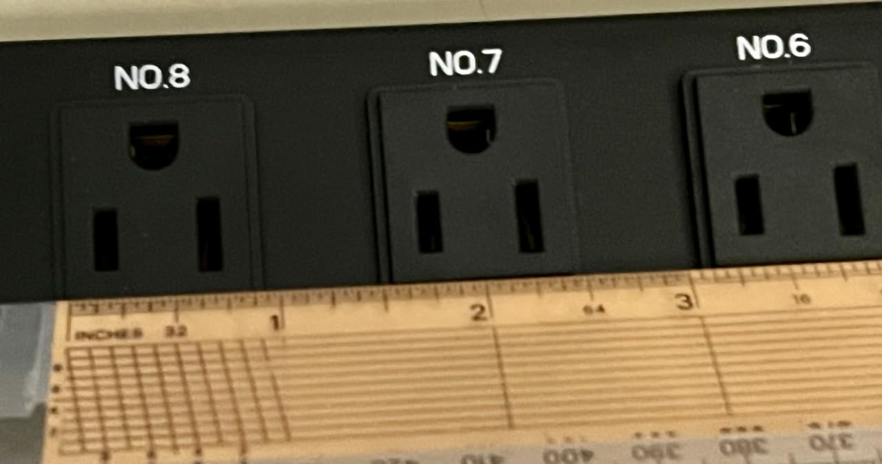 HHSOET 1U Rack Mount Surge Protection, 8 Outlet PDU Power Strip, Metal Mountable Outlet Strip with Switch,1200J, 6ft Power Cord customer photo 2