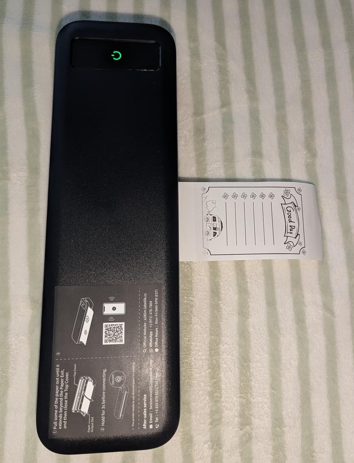 Portable Printers Wireless for Travel, A285M Bluetooth Inkless Thermal Printer Support 8.5