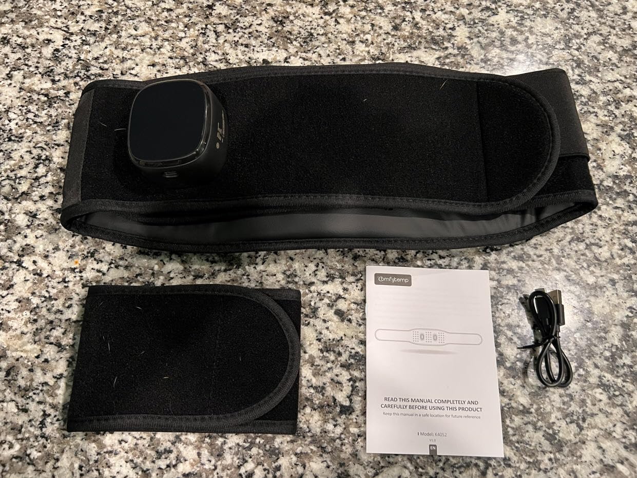 Comfytemp Red Light Therapy Massage Belt with Vibration, Wearable Flexible Near Infrared Lower Back Massager for Waist Belly, Gifts for Women Mom, 660nm & 850nm customer photo 2