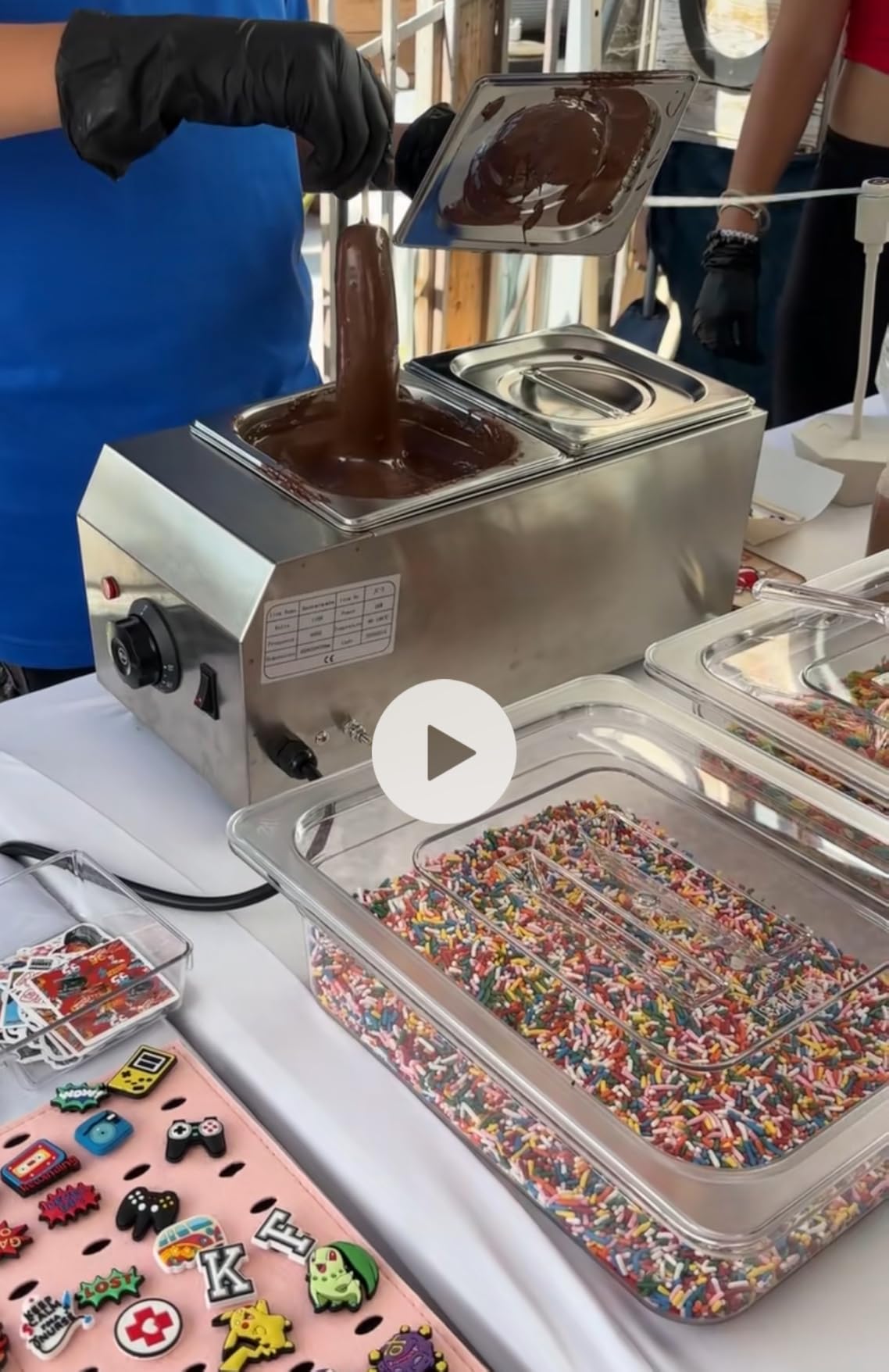 9 Lbs 2 Tanks Chocolate Tempering Machine Chocolate Melter, Chocolate Melting Pot with TEMP Control 86~185F, 1000W Stainless Steel Electric Commercial Chocolate Warmer customer photo 1