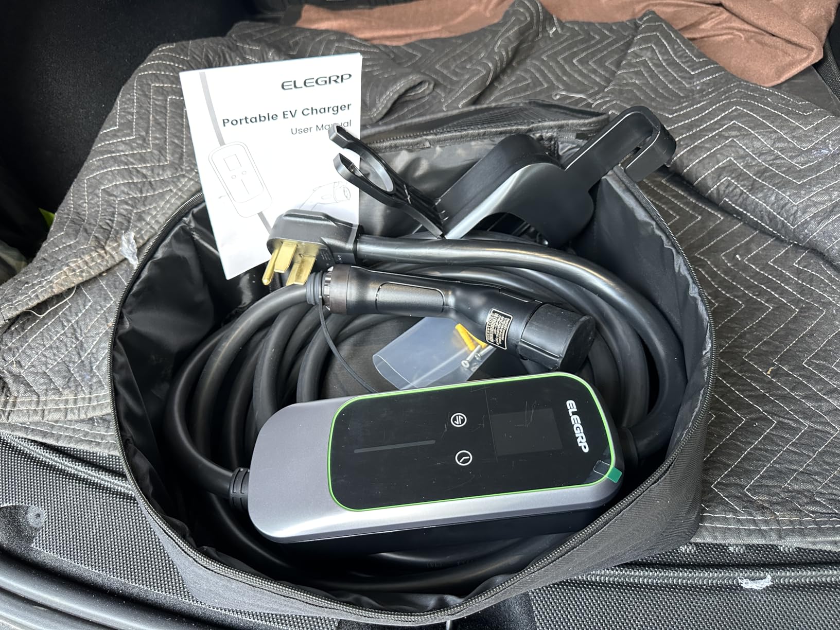 ELEGRP Level 2 EV Charger 40Amp, J1772 Portable Electric Car Charger, 240V NEMA 14-50 Plug, ETL Certified with 25FT Extension Cable customer photo 1