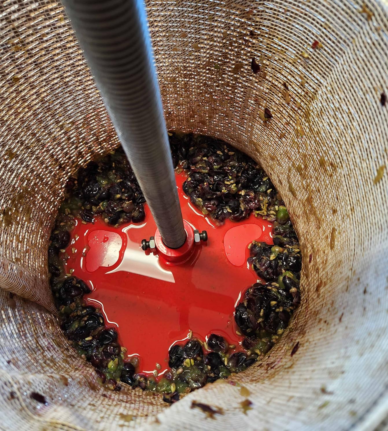 VEVOR 3.69 Gal/14L Fruit Wine Press, Stainless Steel Basket with Cross-beam and Triangular Structure, Manual Juice Maker, Cider Apple Grape Tincture Making Press with T-Handle for Kitchen Home customer photo 2