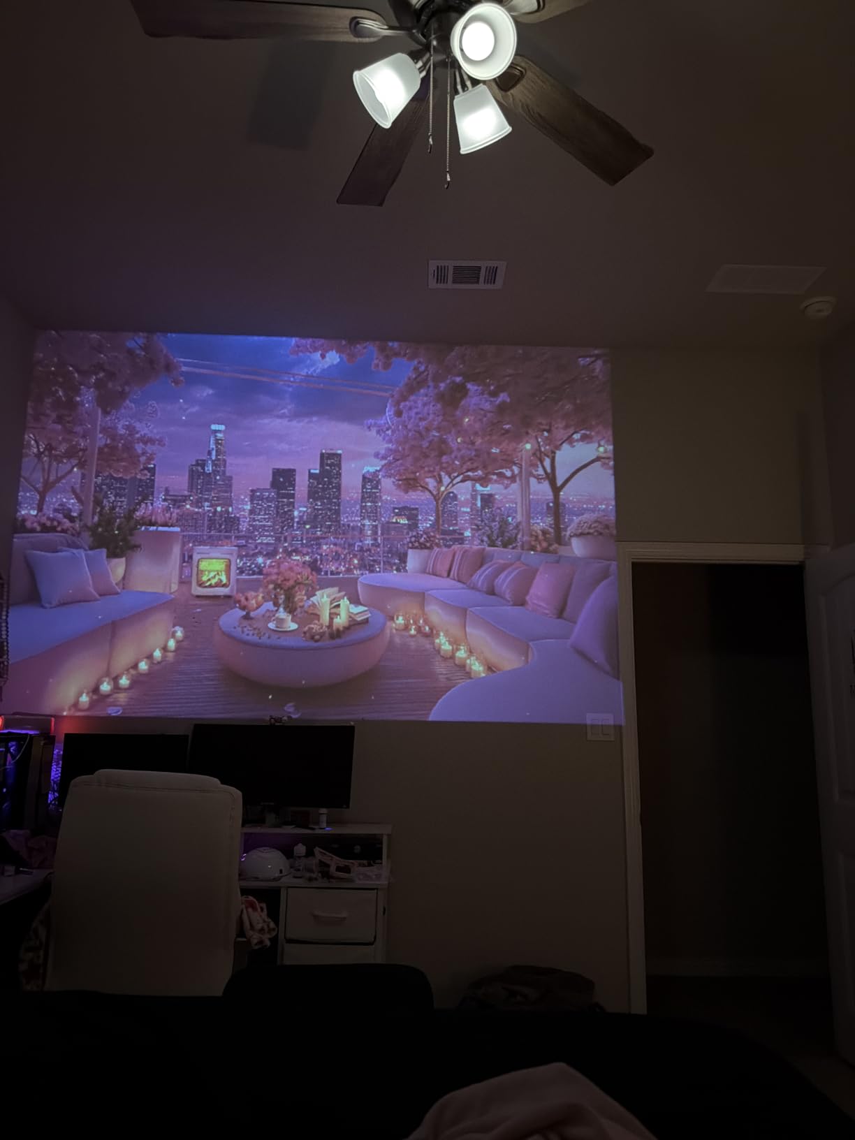 Magcubic Mini Projector with WiFi 6 and Bluetooth 5.4, Portable Projector 4K Support, 5W Soundbase Speaker, Auto Vertical Keystone 180°Rotatable Smart Proyector for Movie Home Outdoor customer photo 1
