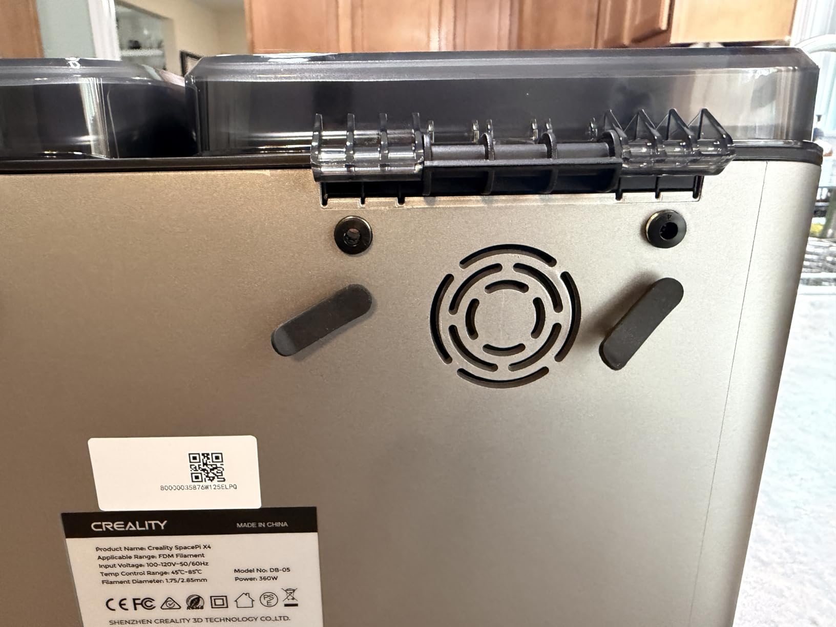 Space Pi X4 Filament Dryer 4 Roll 3D Printer Dry Box with 110W PTC Heater 360° Rapid Heating LCD Touch Screen One-Key Operation PLA PETG ABS TPU Nylon Compatible customer photo 1