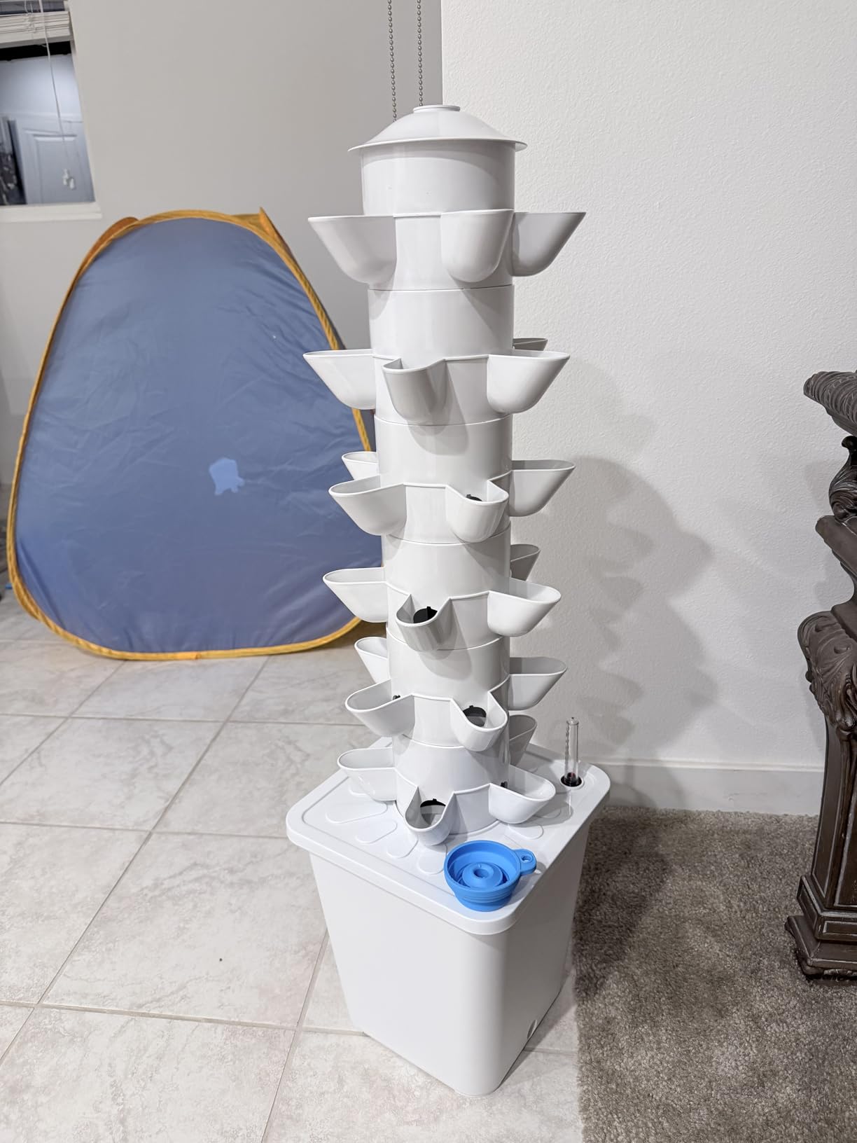 Hydroponics Tower Indoor Growing System Vertical Garden Planter Indoor Smart Garden Kit with Pump and Movable Water Tank (35-Plants) customer photo 2