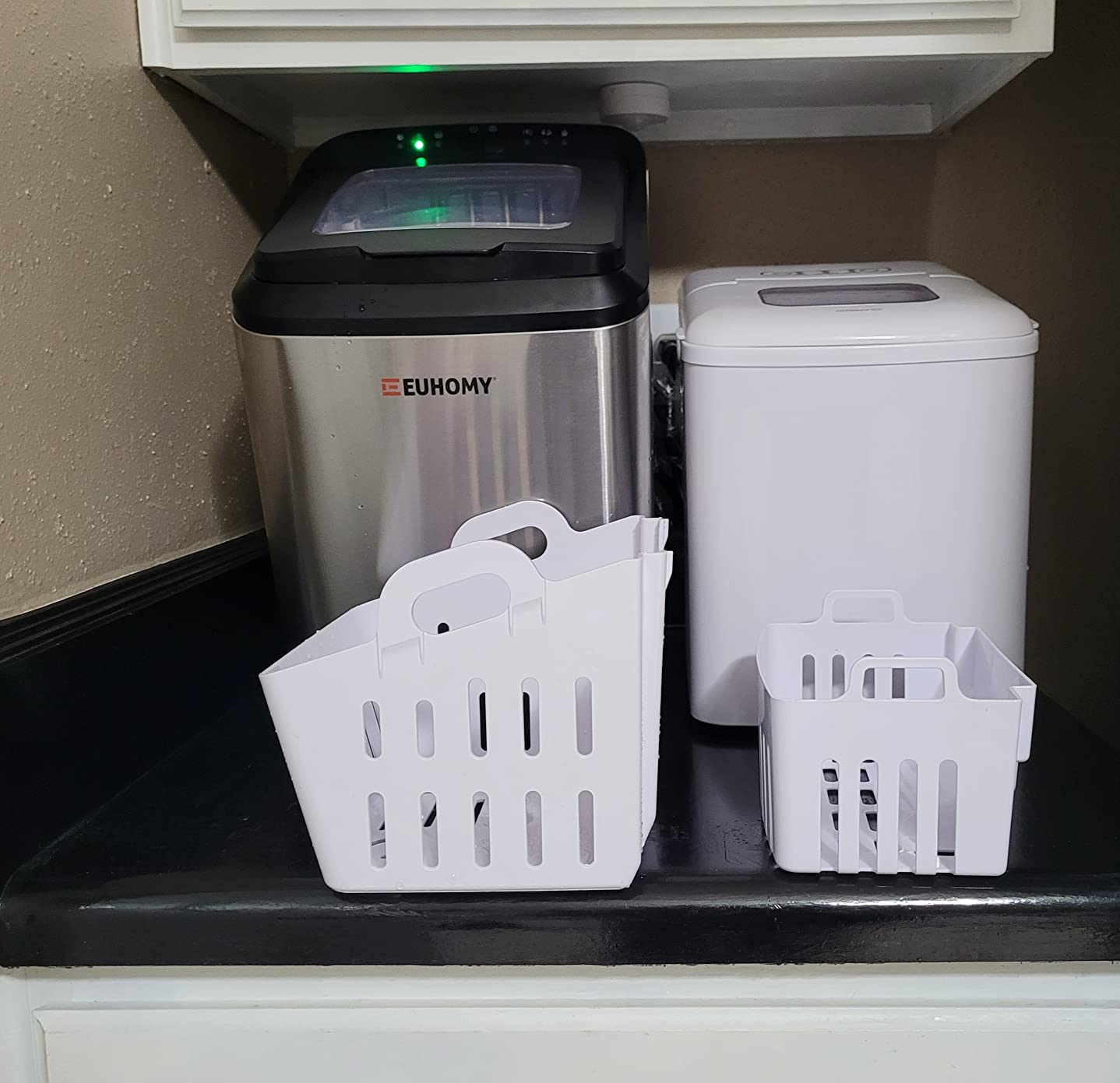 EUHOMY Nugget Ice Makers Countertop, Ready in 8 Mins, 35lbs/24H, Self-Cleaning, Portable Ice Maker Machine with Ice Scoop & Basket, Sonic Ice Maker with Chewable Pellet Ice for Home/Party/RV/Camping customer photo 2