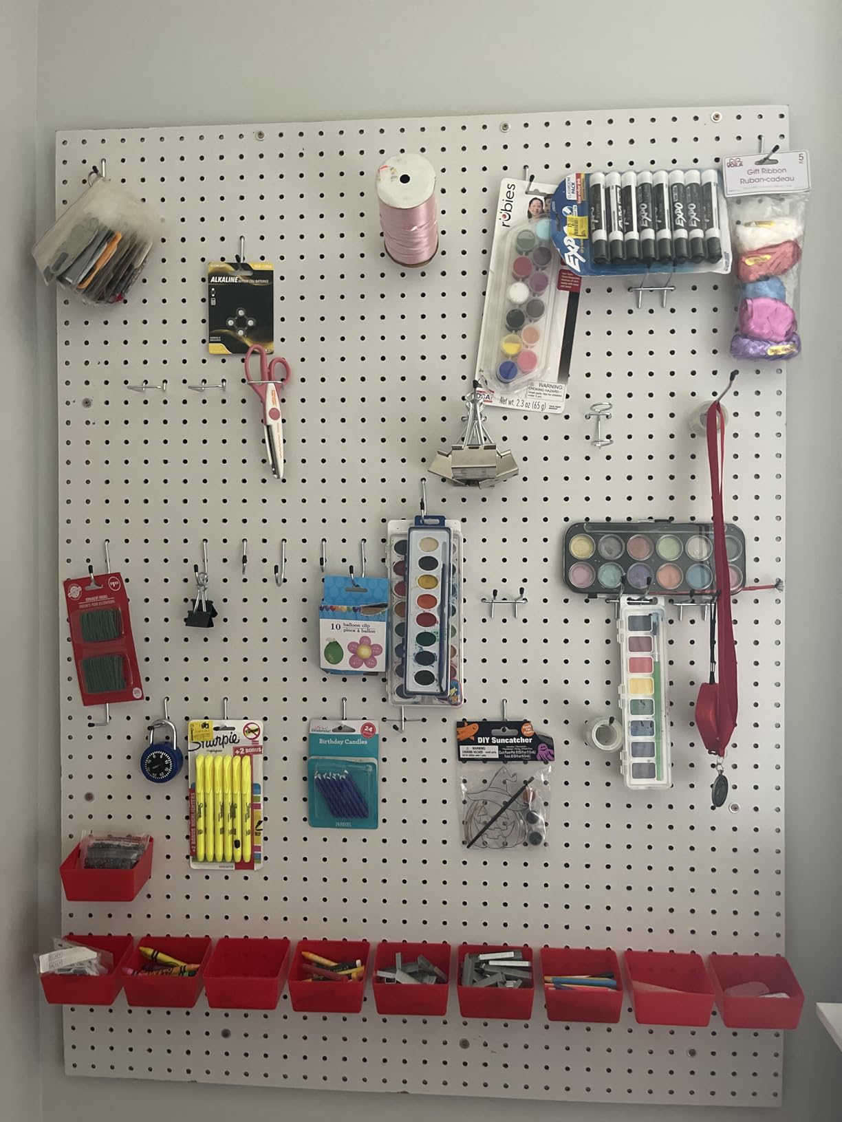 ELEAD 297 Piece Pegboard Hooks Kit, Peg Board Organizer Accessories with Bins for Organizing Various Tools, Fit 1/8 or 1/4 inch Pegboard for Hanging Storage, Garage, Workshop & Craft Room customer photo 2