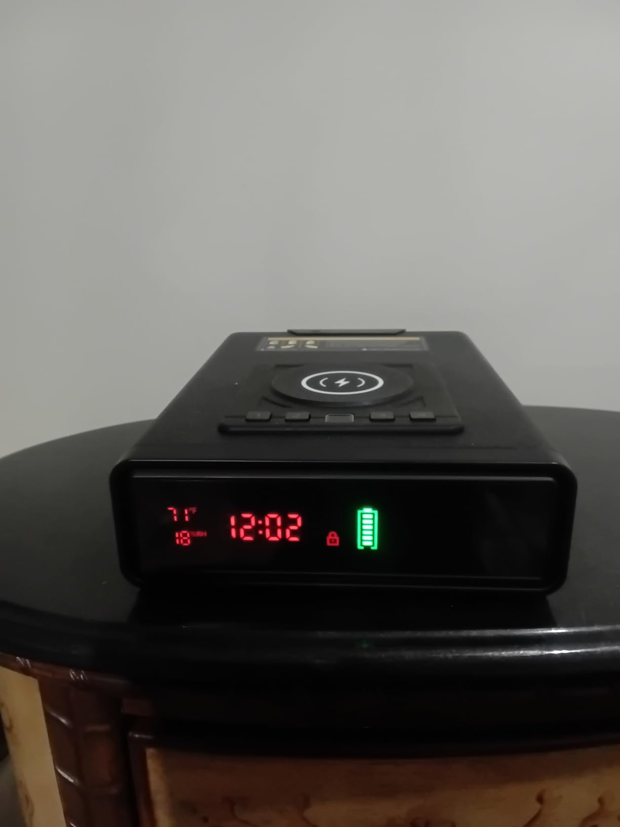 Biometric Smart Gun Safe with Wireless Charging, 3 Quick Access Money Box with Fingerprint - Compact Bedside Drawer Safe, 24/7 Digital Clock handgun safe, Gifts for Men customer photo 2