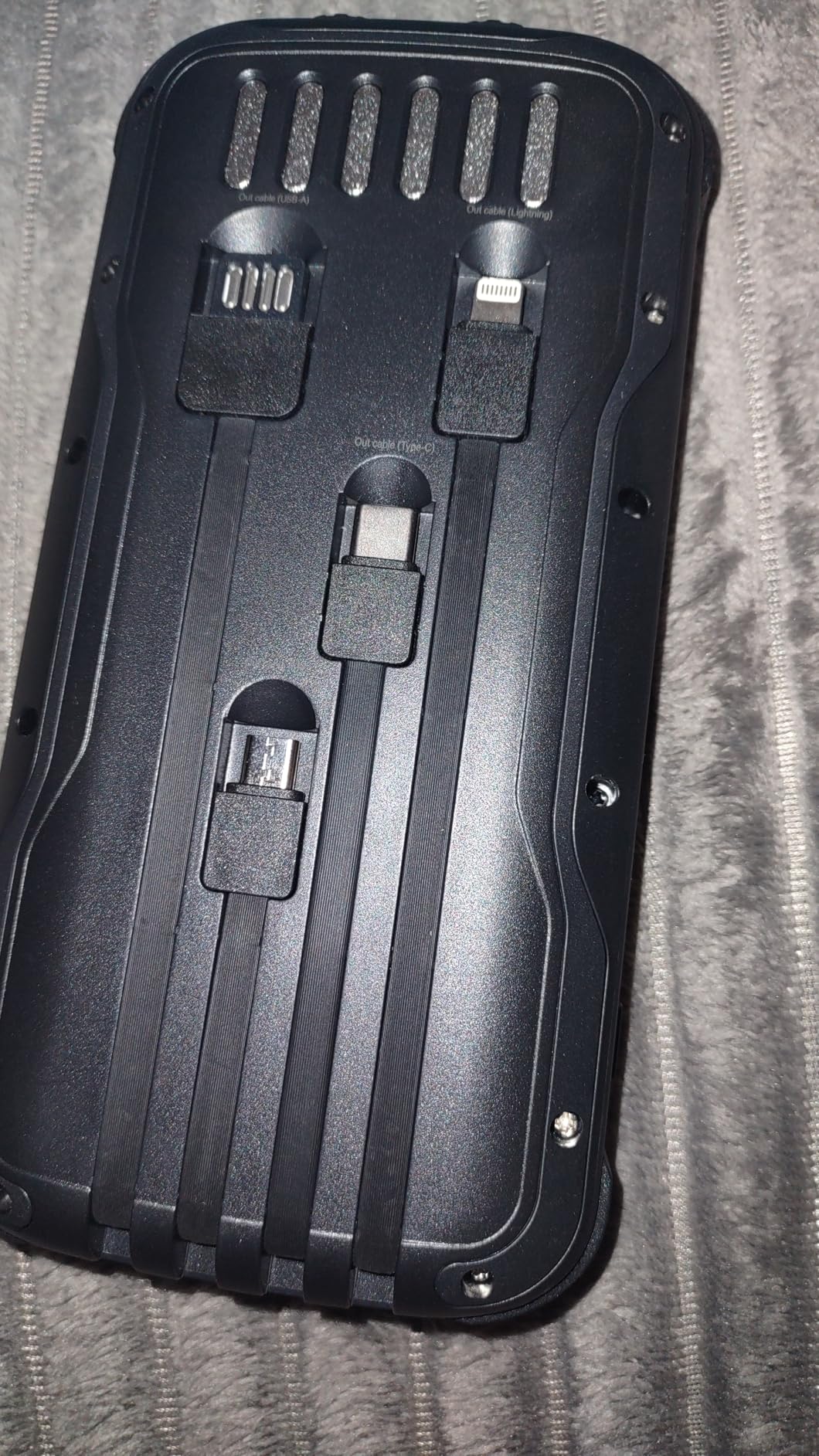 Solar Power Bank 40000mAh, Portable Charger PD 20W Fast Charging Solar Charger Power Bank Built in 4 Cables and USB-C in/Output, Camping Essentials External Battery Pack with Flashlights customer photo 1