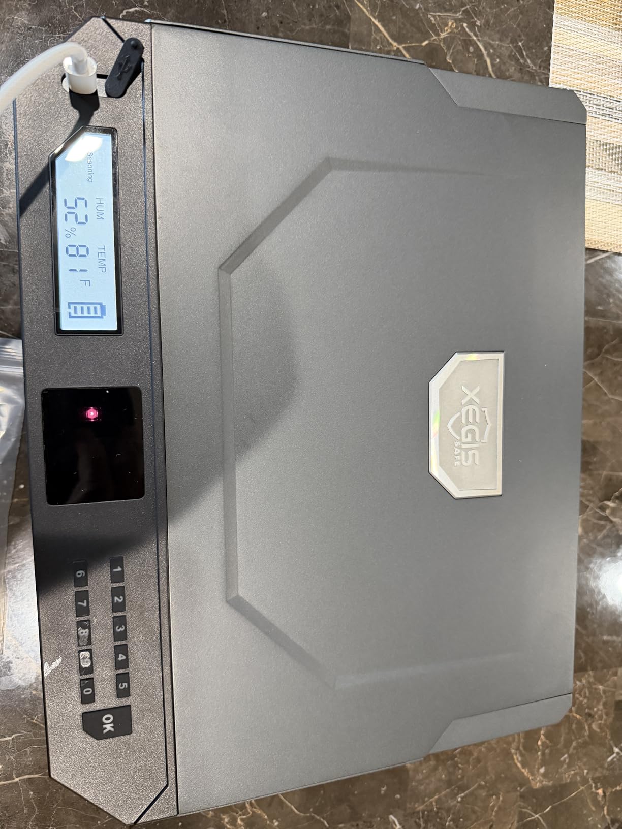 Palm Vein Biometric Gun Safe - 0.1s Contactless Access, Meets CPSC/ATF Stds & Childproof, Pistol Safe for Nightstand, Car, Home customer photo 1
