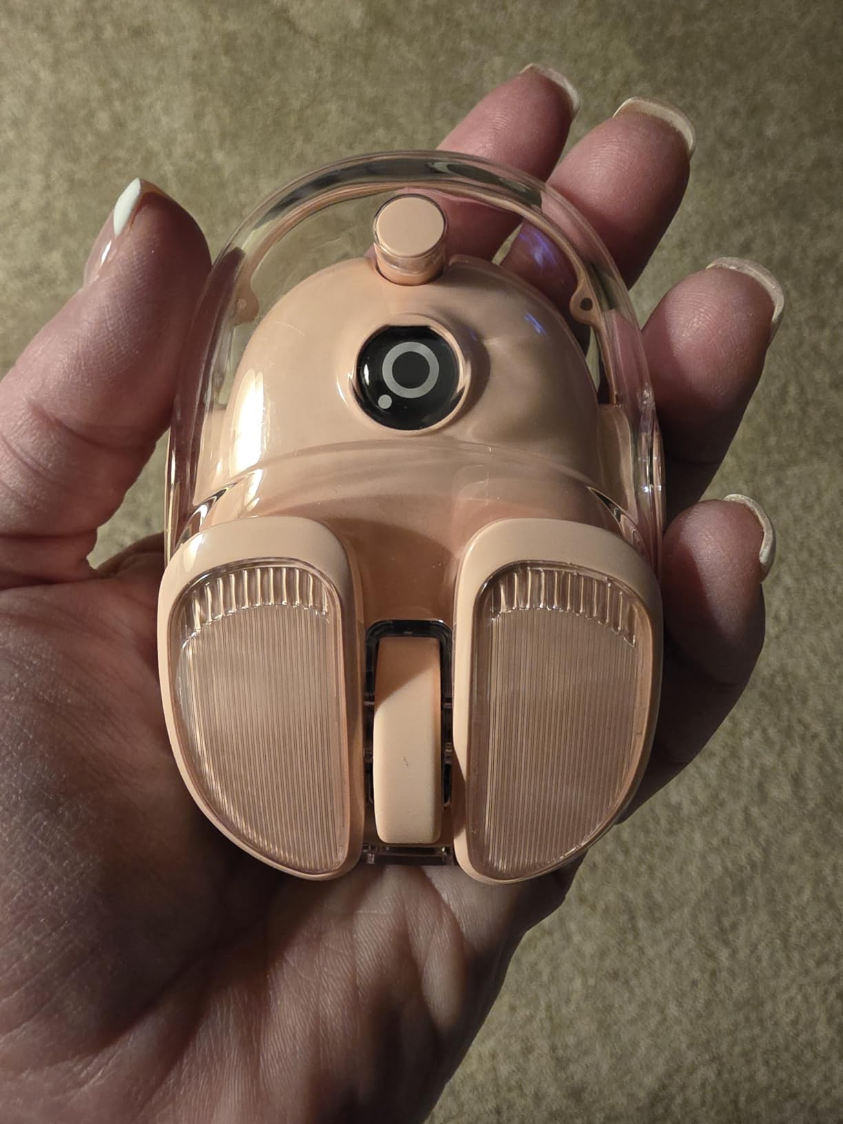 SEUNKWANG EWEADN Q9 Wireless Clear Mouse Dual Mode Bluetooth & 2.4G USB Computer Mouse with RGB Lighting, Silent Clicks, Multi-Device Compatibility for Laptop, PC, MacBook, iPad customer photo 2