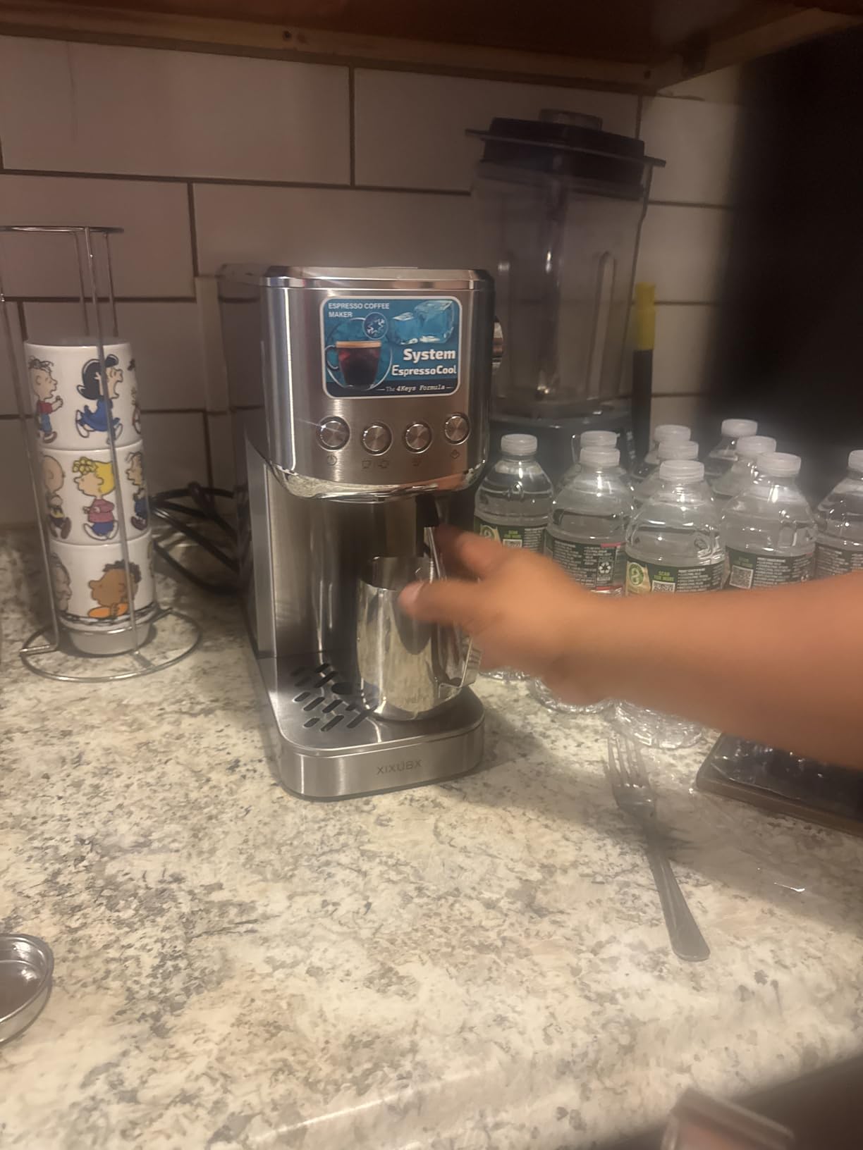 Espresso Machine 20 Bar with Milk Frother, Stainless Steel Coffee Maker with 42 oz Removable Water Tank for Cappuccino, Latte & Cold Brew, Home & Office, Silver customer photo 2