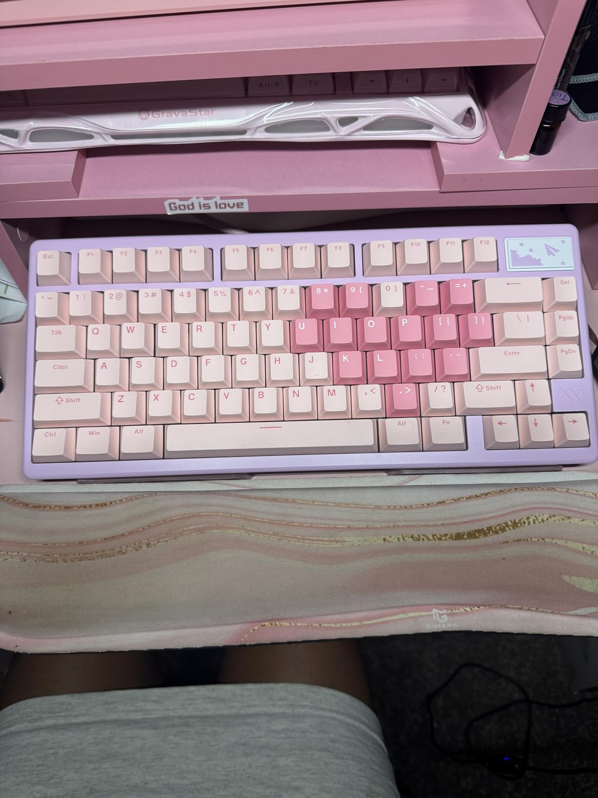 Womier 75% Wireless Mechanical Keyboard, Creamy Keyboard Gaming QMK/VIA, CNC Aluminum with 8000mAh Battery, Tri-Mode Key Board Custom Hot Swappable RGB Backlit customer photo 1