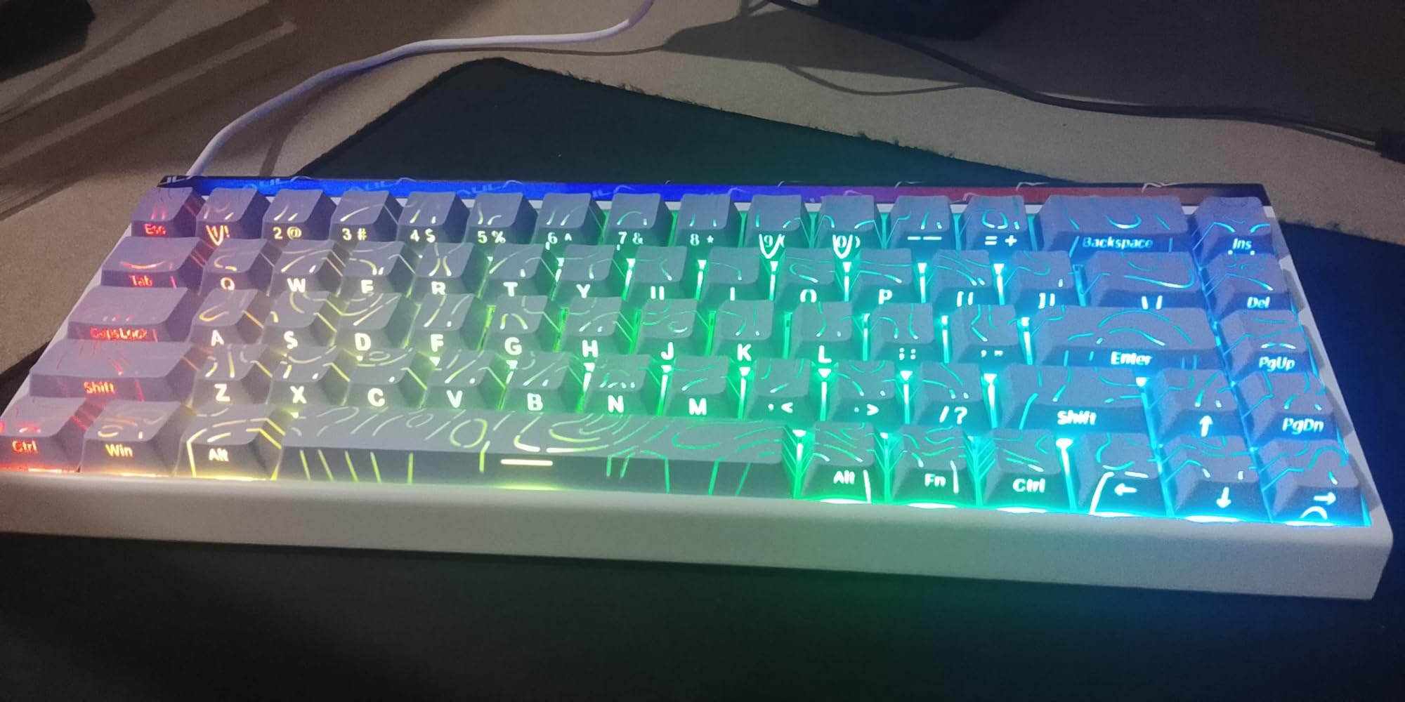 AULA Hero 68 HE 60% Gaming Keyboard Wired, Hall Effect Magnetic Switch Keyboard with Adjustable Actuation, Fast Trigger Mode, 8K Hz Polling Rate, 0.125ms Latency, Side Printed PBT Keycaps customer photo 2