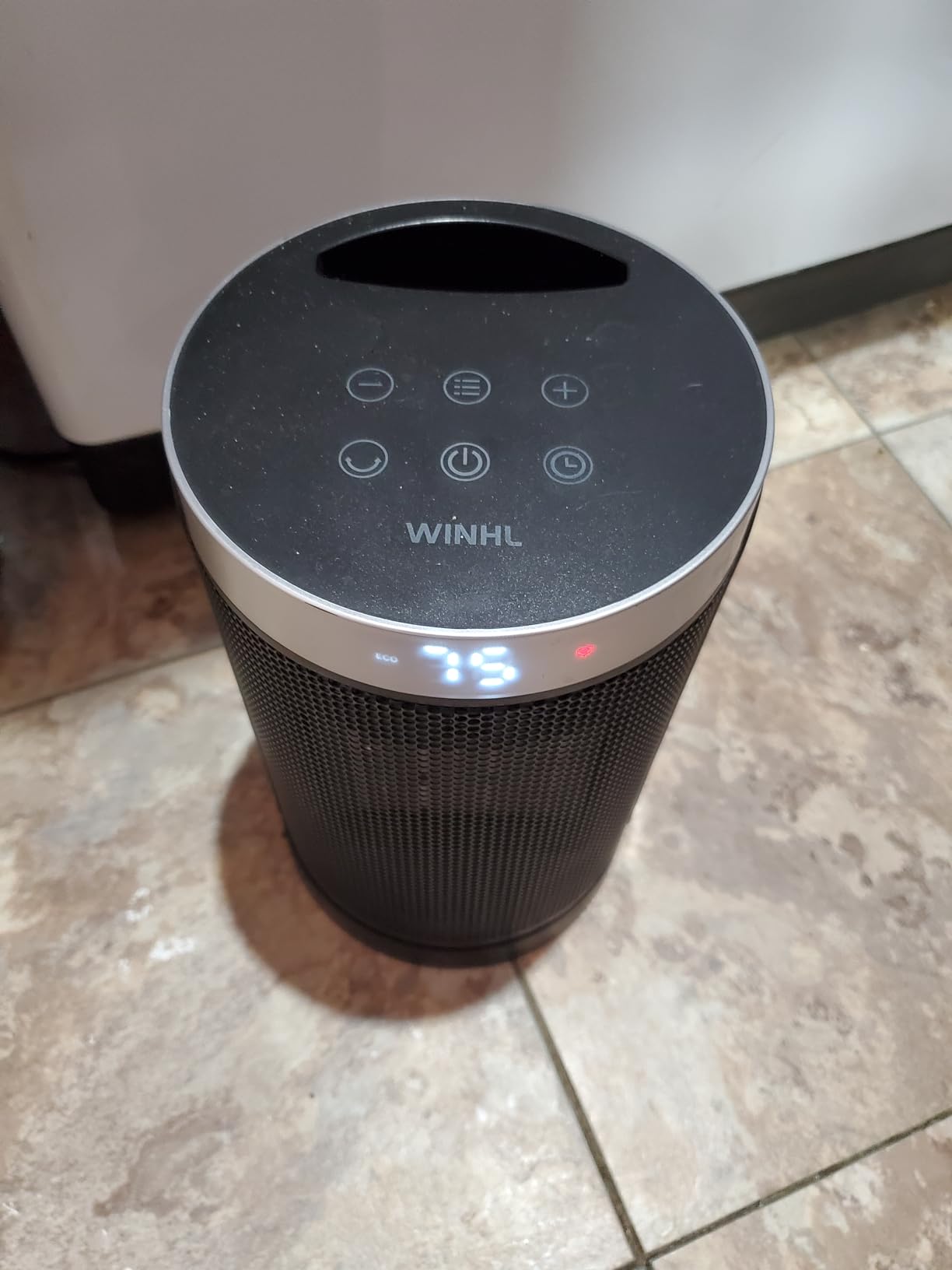 Space Heater, WINHL Small Portable Electric Heaters for Indoor Use with Thermostat and Remote, 70°Oscillation, 12H Timer, 5 Modes, 1500W PTC Ceramic Fast Safety Heat for Office Bedroom Home customer photo 1