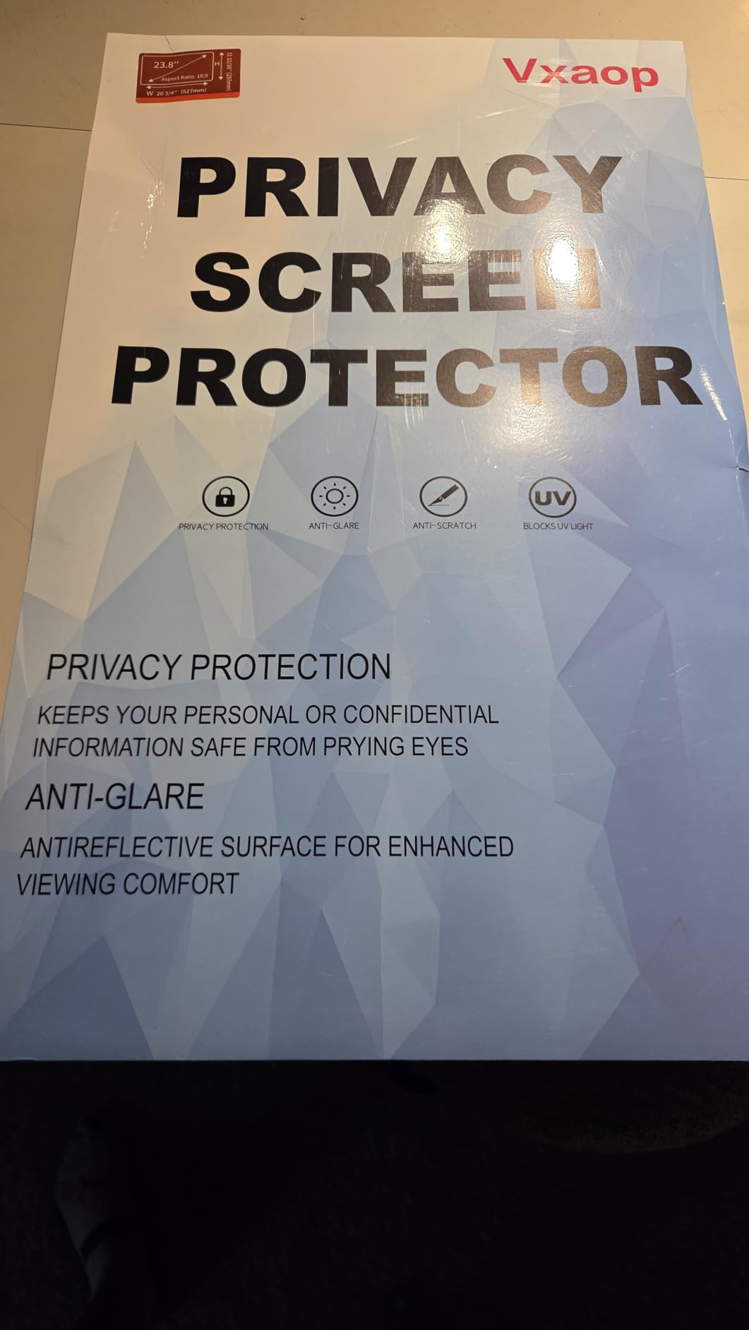 [2-Pack] 24 Inch Computer Privacy Screen Filter (16:9 Aspect Ratio) - Removable, Anti Glare & Blue Light Blocking, Compatible with HP Dell ASUS Acer Samsung Monitors customer photo 1