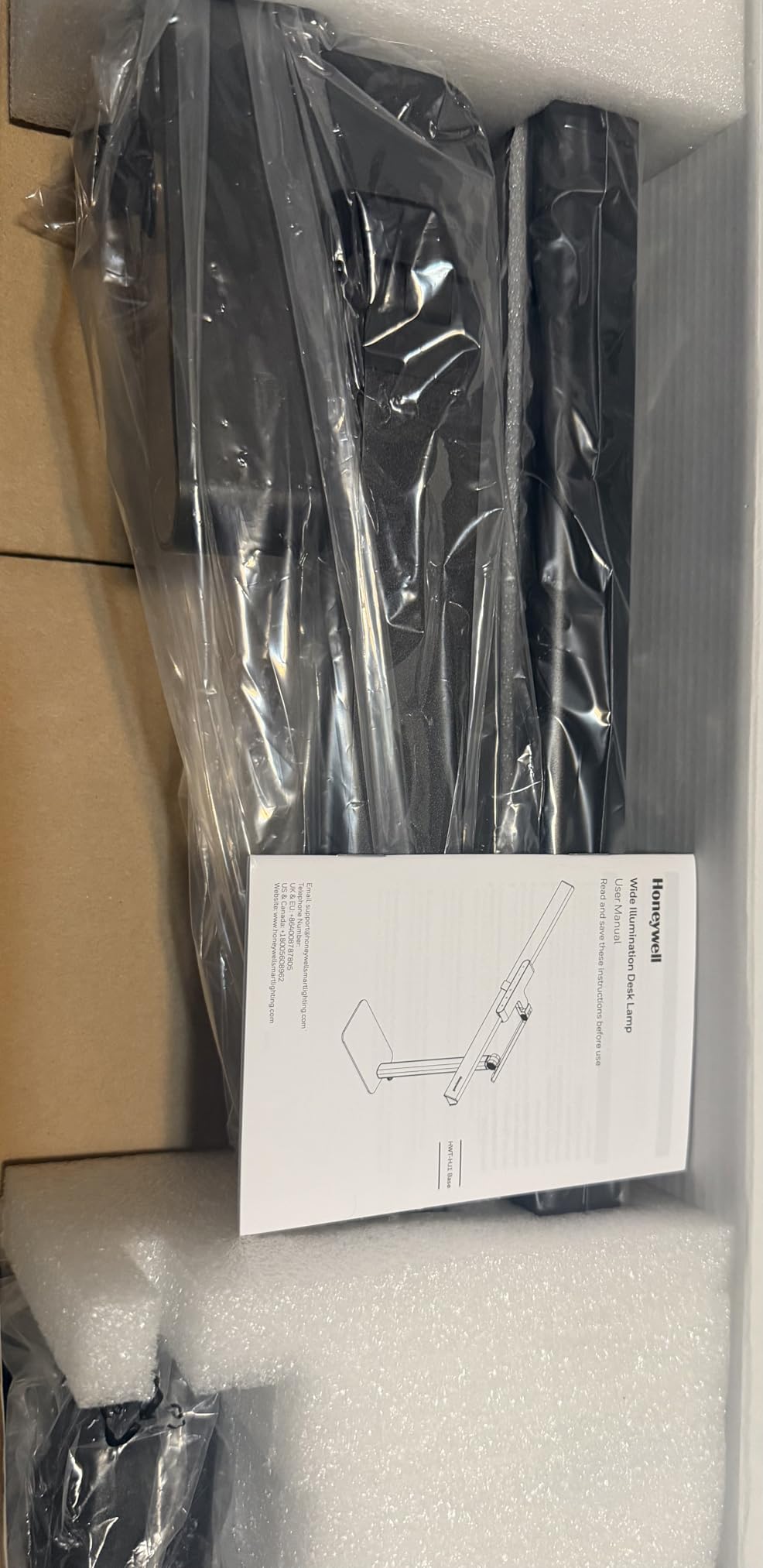 Honeywell LED Desk Lamp with Base - HJ1BK Sunturalux Eye-Caring Architect Desk Lamp for Home Office, 1200LM Computer Desk Light 4 Color Modes Stepless Dimming Task Desk Light with Timer Function Black customer photo 2