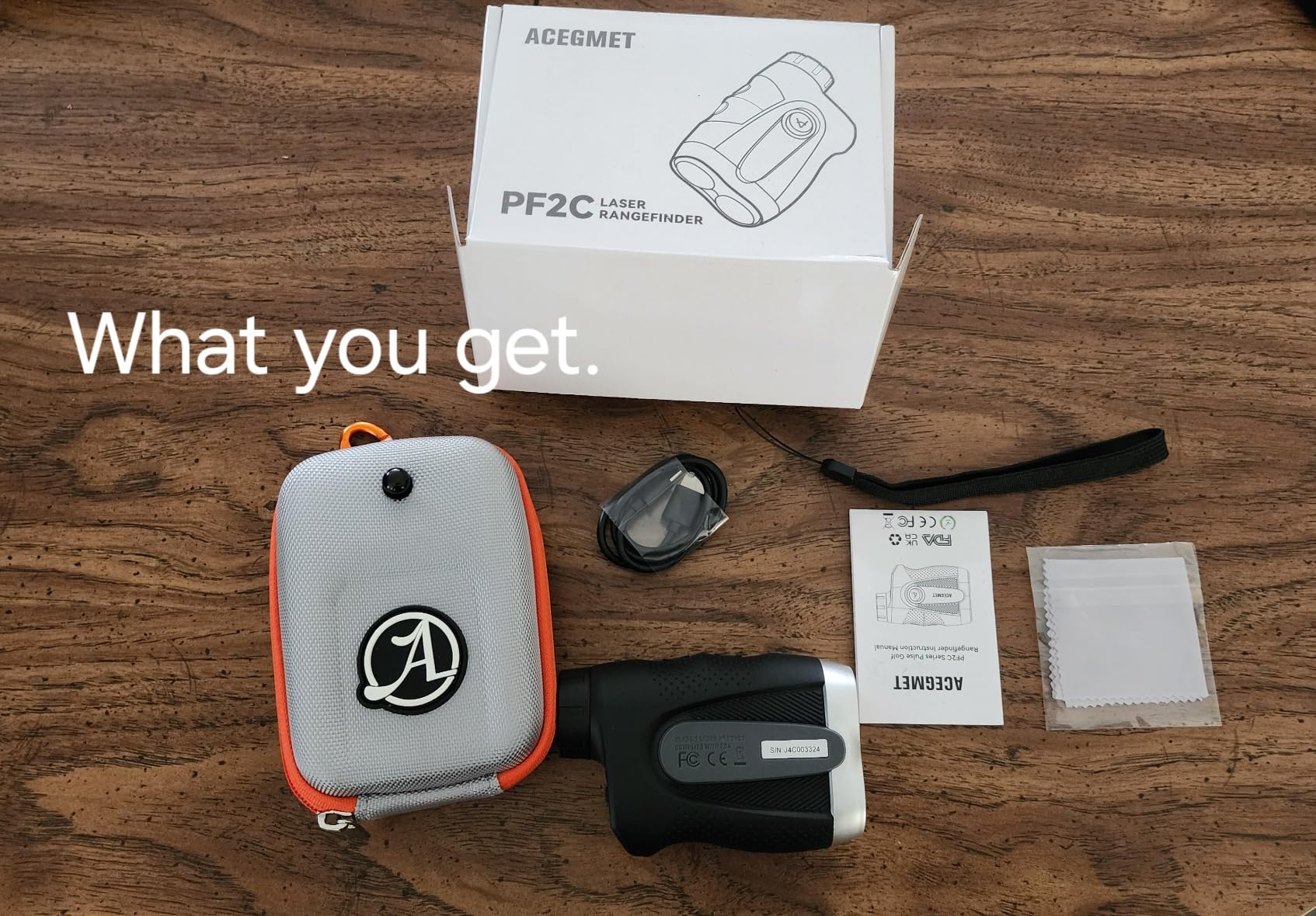 ACEGMET PF2C Golf Rangefinder with Slope, 0.3s Flag Pole Locking Vibration, ±1yd Accuracy, 1100 Yards Rechargeable Laser Range Finder Golf with Magnetic, Golf Accessories for Men customer photo 2