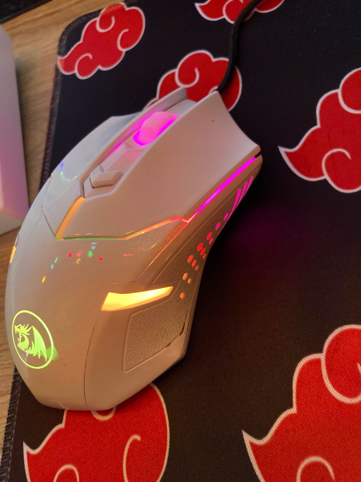 Redragon M617 Ultralight Honeycomb Shell Wired Gaming Mouse, 41g, 10,000 DPI, 6 Programmable Buttons, Drag-Free Paracord, Type-C Gamer Mouse with 2 Side Buttons for PC/Mac/Laptop, Black customer photo 1