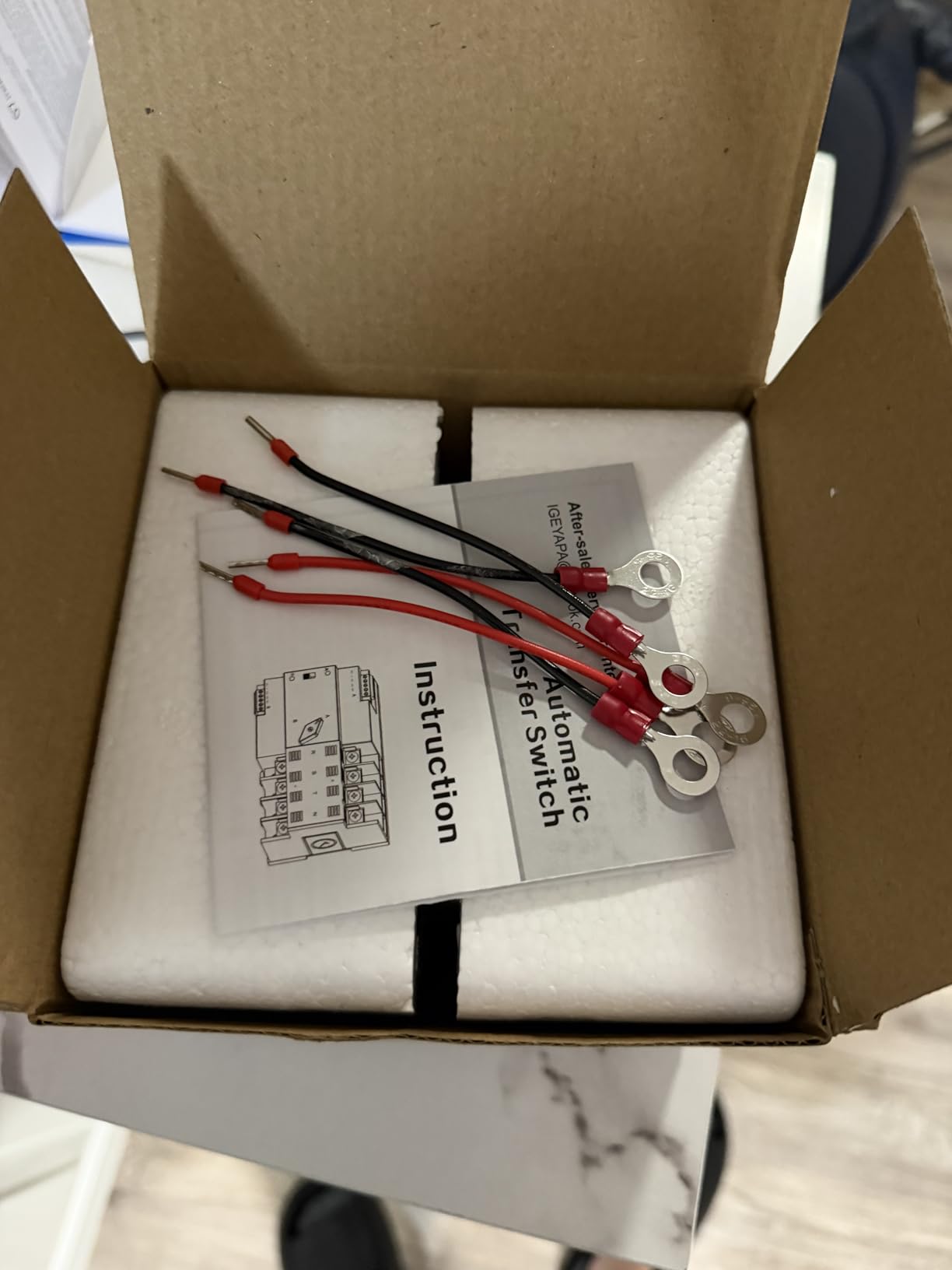 100Amp AC110V Automatic/Manual Transfer Switch 2P 50/60Hz, Mini ATS Solar Auto Dual Power Switch for Home Generator, Din Rail Mounted customer photo 1