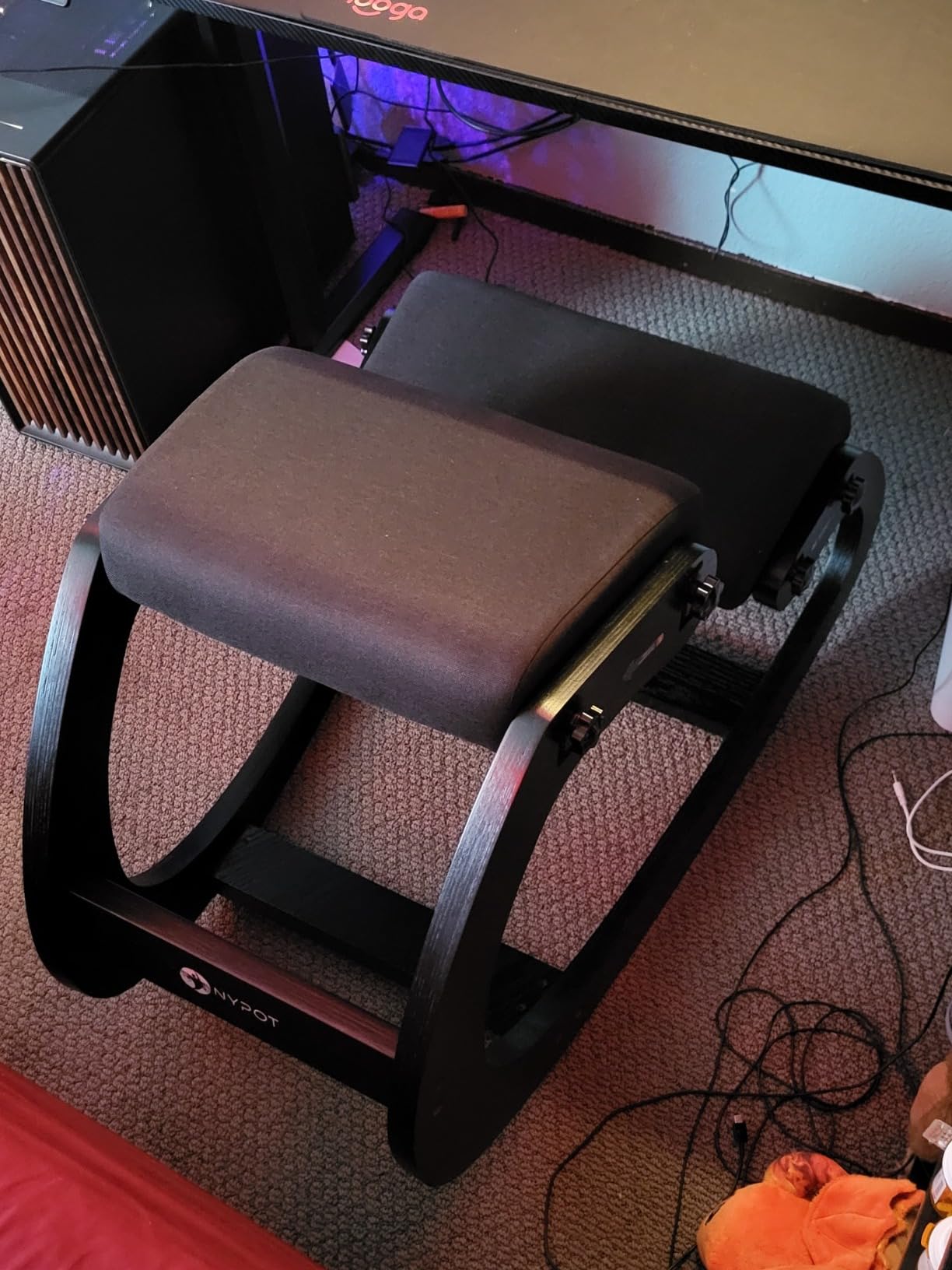 NYPOT Ergonomic Kneeling Chair with Adjustable Seats - Knee Chair for Posture Correction & Kneel Rocking Stool for Desk - Back Pain Relief for Home and Office, Supports 250 pounds - 5 Years Warranty customer photo 2