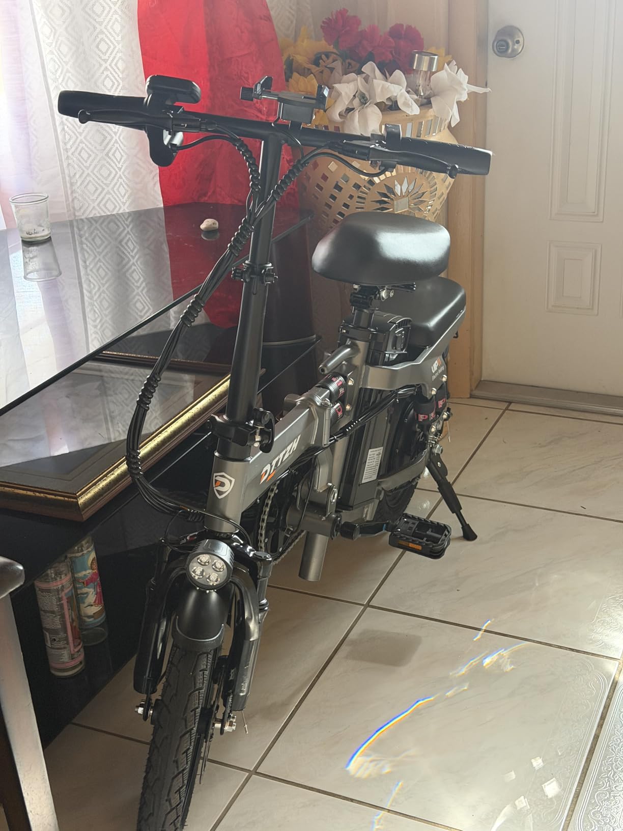 A12 Foldable Ebike for Adults, 1000W Peak, 28MPH, 48V 15Ah, Keyless Ignition, 60-80 Miles Range Folding Electric Bike, 14