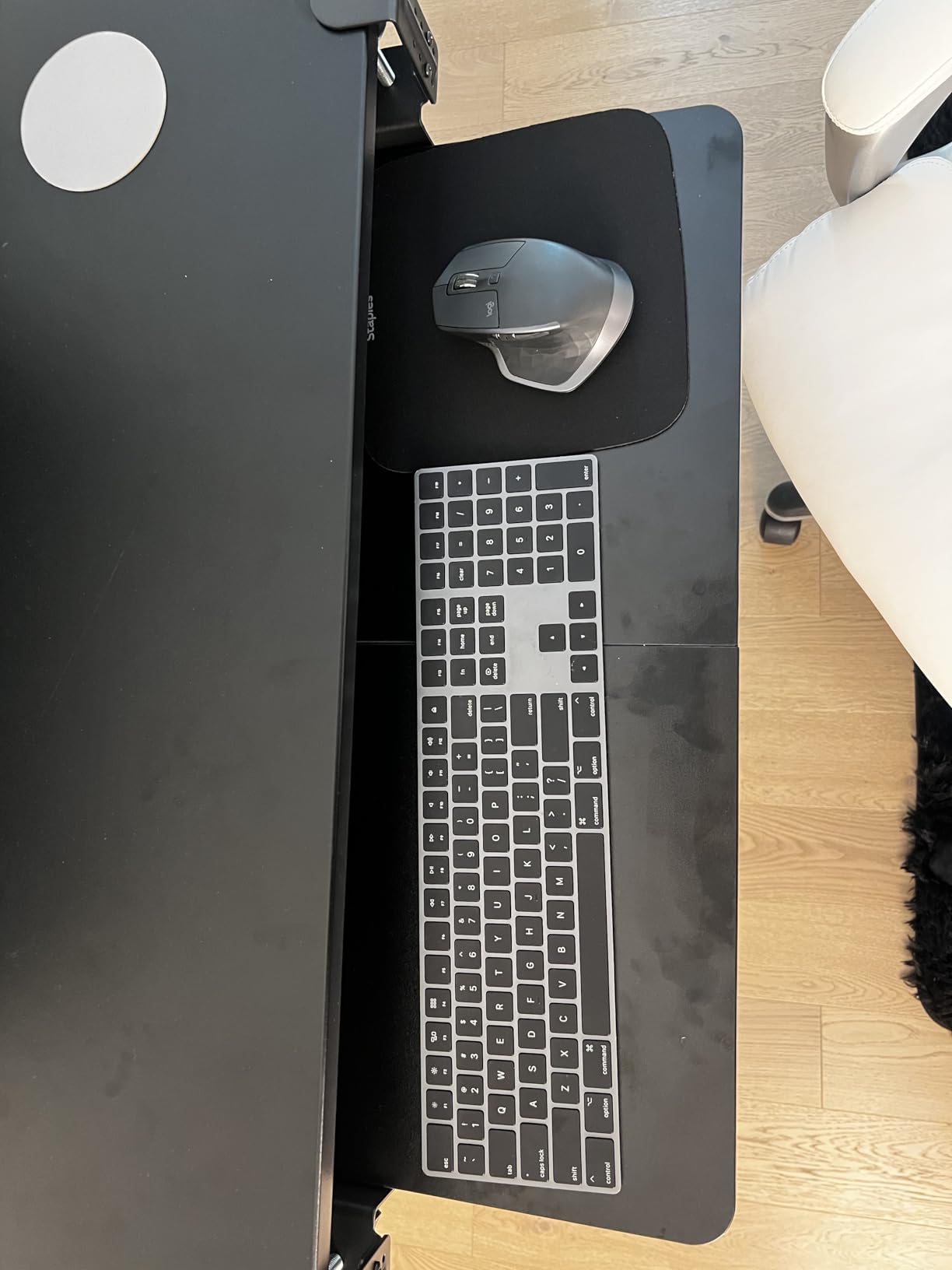 Ergonomic Mouse & Keyboard Tray Under Desk, Pull Out with Adjustable C-clamp, 20 (25.9 Including Clamps) x 11.8 Inch Slide Out Computer Keyboard Drawer Mouse Tray for Typing, Black customer photo 1