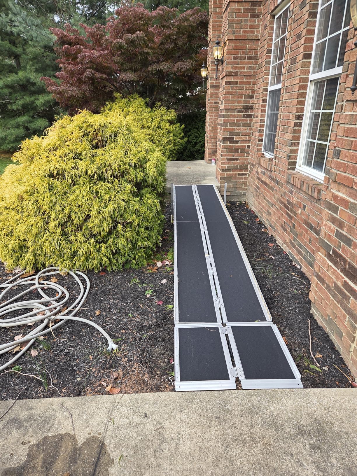 Wheelchair Ramp 12 Feet - Aluminum Long Portable Ramp - Loading Capacity 600 lbs - Portable 12 Foot Wheelchair Ramp with 2 Extra Support Leg customer photo 2