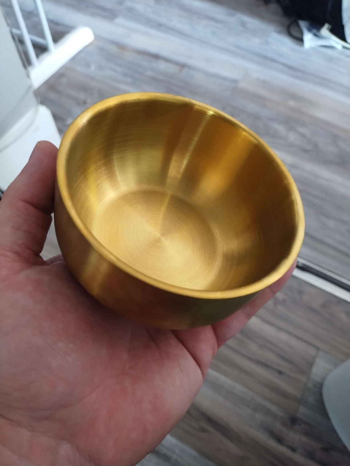 Stainless Steel Paper Clip Holder Organizer for Desk - Gold Round Office Supplies Accessories with Non-Slip Base customer photo 2