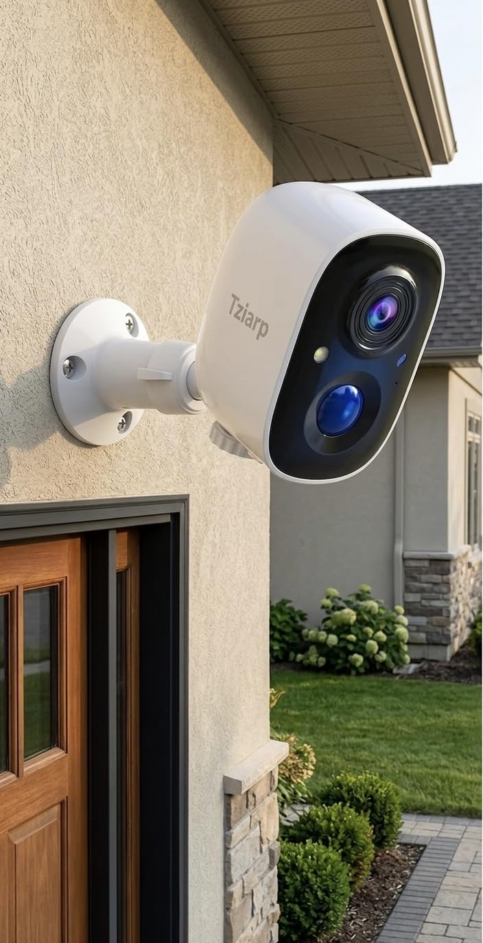 Security Cameras Wireless Outdoor, 2K Indoor WiFi Wireless Cameras, Outside Battery Powered Camera for Home Security, AI Motion Detection, Color Night Vision, Spotlight, Siren Alarm, SD/Cloud Storage, 2 Pack customer photo 1