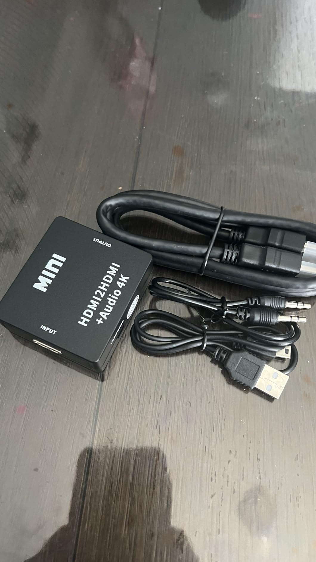 HDMI Audio Extractor Splitter, HDMI to 3.5mm Audio Adapter, 4K*2K@30HZ, 3D, 1080P Compatible for TV, PC, Sound System, Xbox, Switch, PS3, PS4, PS5 customer photo 1