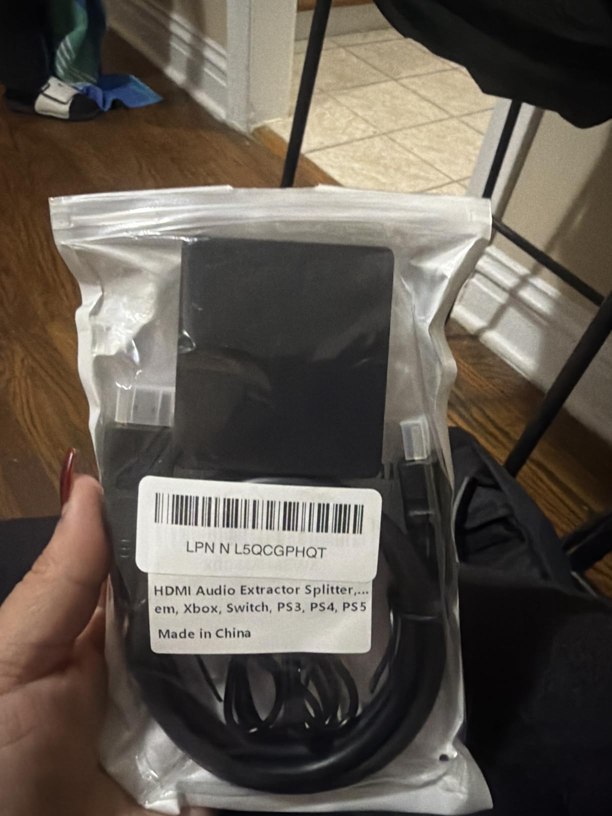 HDMI Audio Extractor Splitter, HDMI to 3.5mm Audio Adapter, 4K*2K@30HZ, 3D, 1080P Compatible for TV, PC, Sound System, Xbox, Switch, PS3, PS4, PS5 customer photo 2