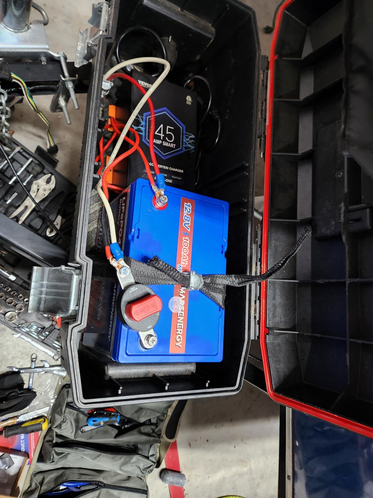 12V 100Ah Lifepo4 Battery, Bci Group 24 Size, Built-In 100A Smart BMS, 4500+ Deep Cycle Grade A Lithium Cells For RV Travel, Trolling Motor, Marine, Boat, Solar Panel, Off Grid, Camping customer photo 1