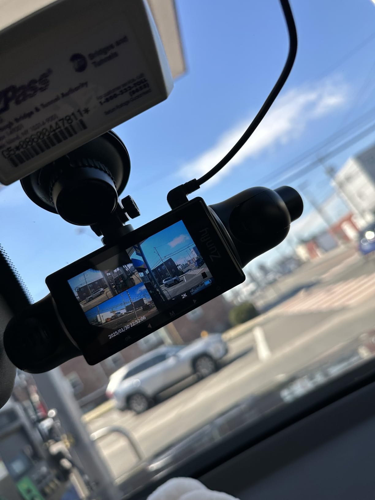 360° Dash Cam Front and Rear View 4 Channel Dash Camera FHD 2K+1080Px3 for Car, Inside/Back 170°+2x150°+170° Wide Angle, 8 IR Lamps Night Vision,WiFi,GPS, APP,G-Sensor with 64GB Card,24/7 Parking Mode customer photo 1