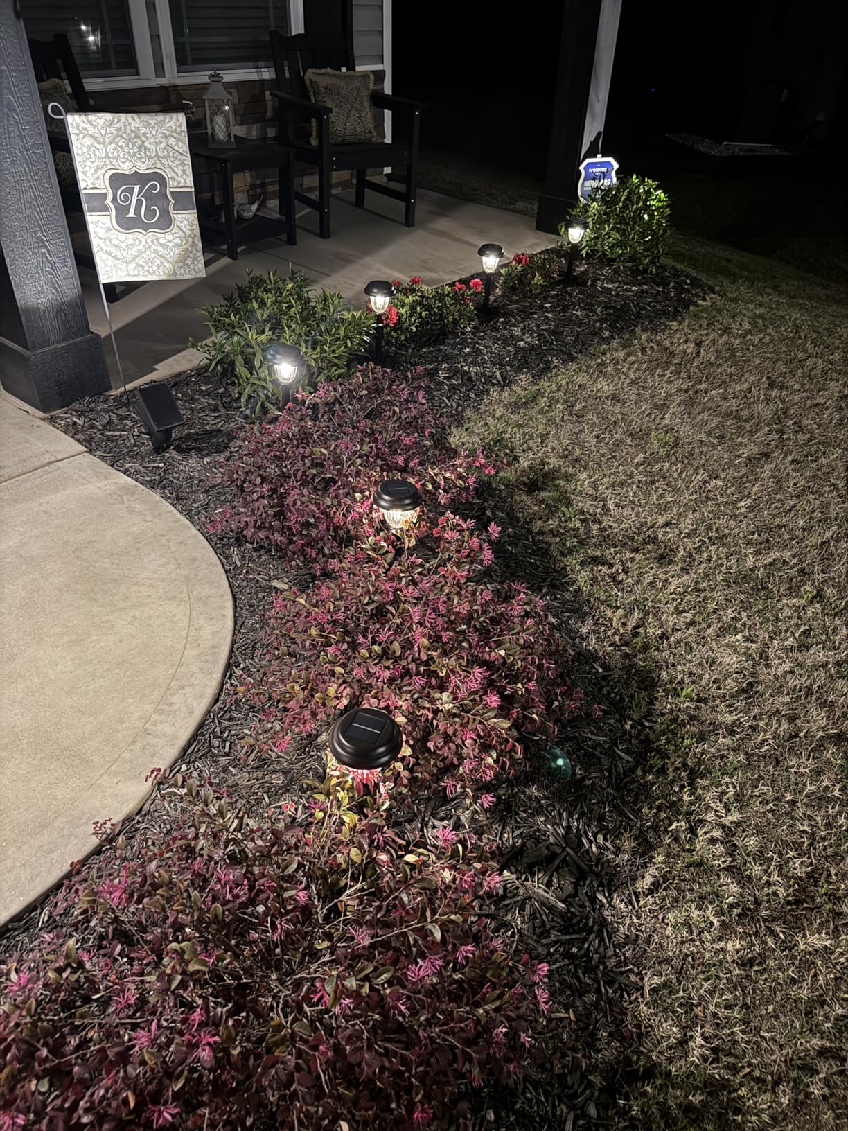 DERAYSION 8 Pack Solar Lights Outdoor, Stainless Steel Glass Solar Pathway Lights, Auto On/Off Long-Lasting Waterproof Garden Lights (Warm White) customer photo 1