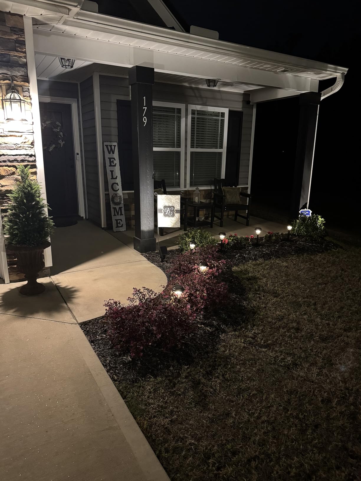 DERAYSION 8 Pack Solar Lights Outdoor, Stainless Steel Glass Solar Pathway Lights, Auto On/Off Long-Lasting Waterproof Garden Lights (Warm White) customer photo 2