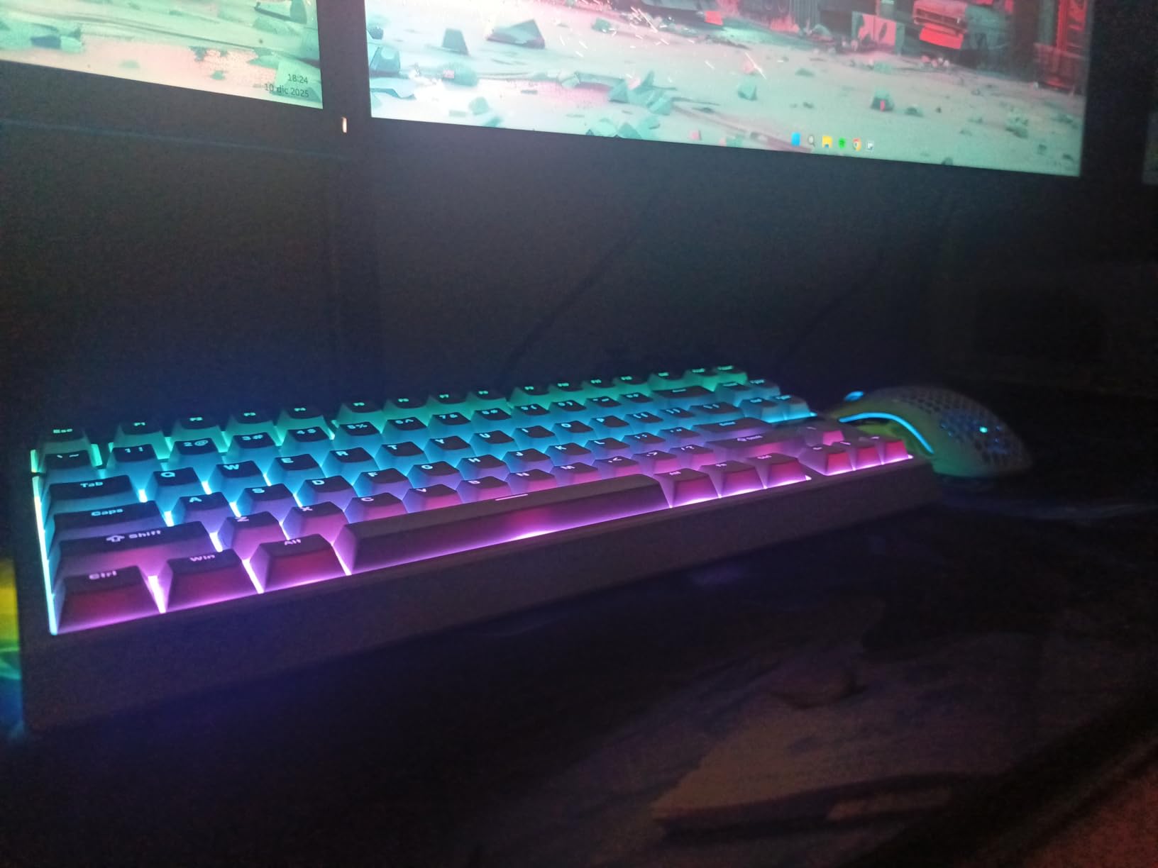 EPOMAKER G84 80% RGB Gaming Mechanical Keyboard, 2.4GHz/ Type-C/BT Wireless Keyboard, QMK/VIA Programmable, Hot-Swappable, NKRO, with Shine Through PBT Keycaps for Gamers (White, Creamy Jade Switch) customer photo 2