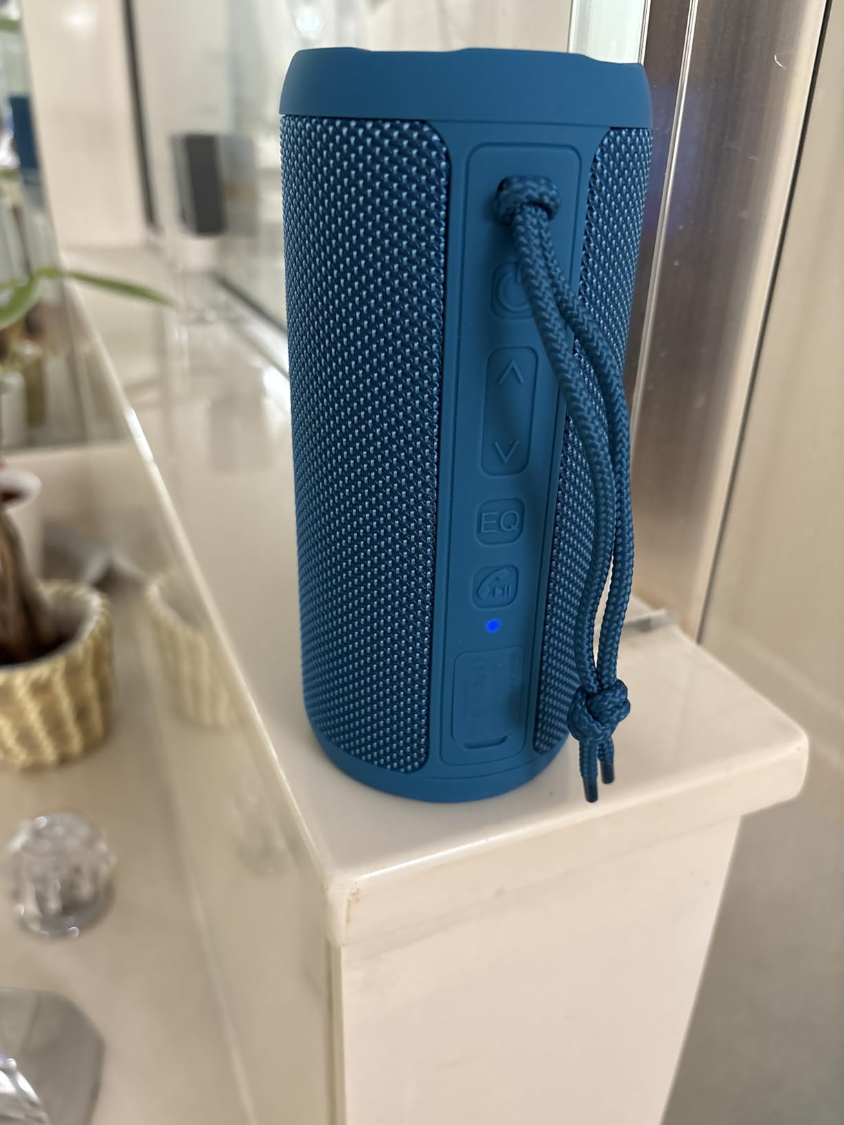 Ortizan Wireless Portable Bluetooth Speaker, IPX7 Waterproof, Dustproof and Rustproof, Powerful 24W Sound, Enhanced Bass, 30-Hour Battery, 360° Party Light, and Stereo Pairing (BT 5.3), Gifts - Blue customer photo 2