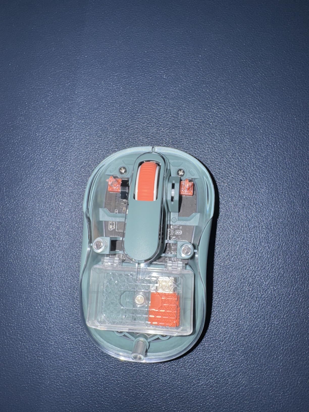 Bluetooth Wireless Mouse, Transparent RGB Tri-Modes Mouse,Bluetooth & 2.4GHz for Multi Device, USB-C Receiver Ideal for MacBook/Laptops, Rechargeable, Silent, Portable, Cool LED, Ergonomic - Green customer photo 1