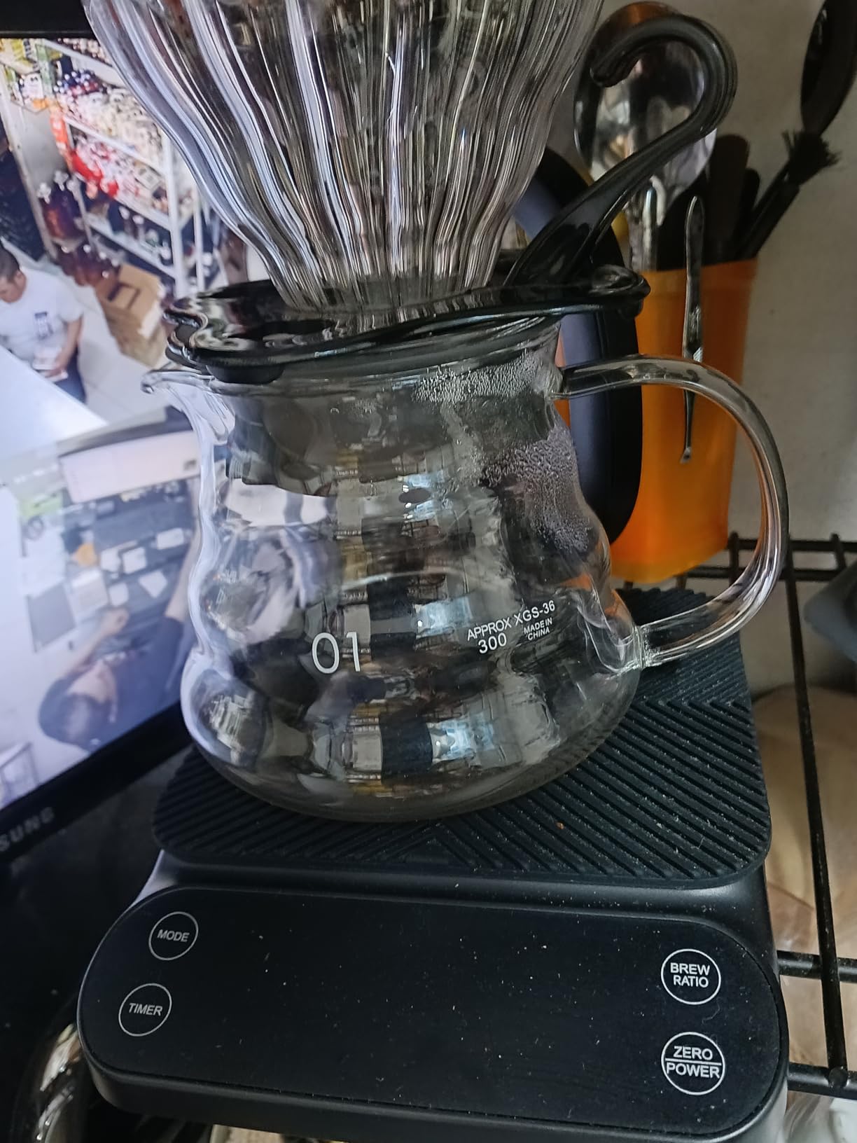 Maestri House S3 Coffee Scale with Timer, 3kg/0.1g Rechargeable Digital Scale, 3 Brew Modes, Adjustable Ratios & Flow Rate Display, Barista-Grade for Pour-Over, Espresso, French Press - Black customer photo 2