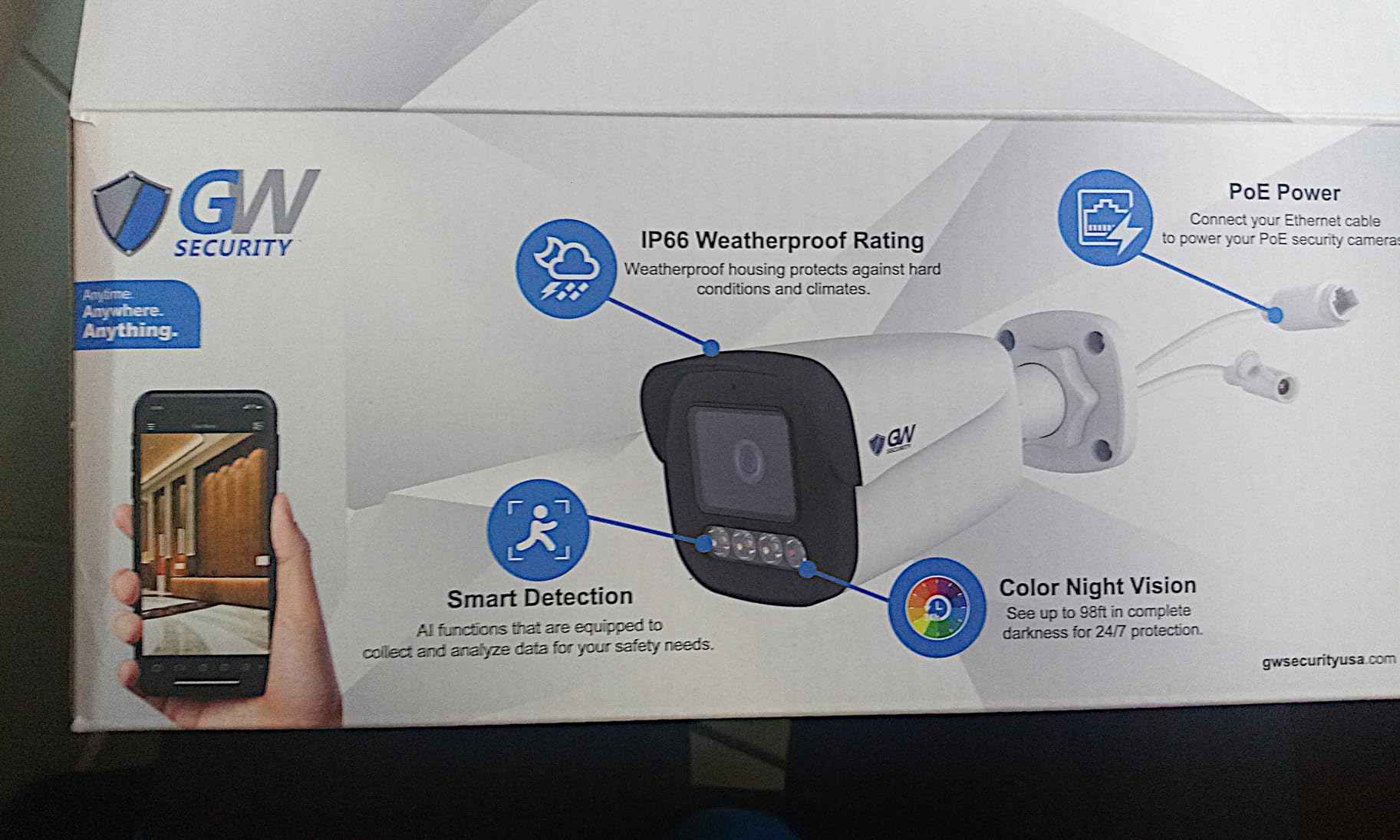 GW Security UltraHD 6K License Plate/Face Recognition 16 Channel Security Camera System with 8 x 12MP Waterproof Two-Way Audio Alarm Light Bullet Cameras, 10 Smart AI Functions, NDAA & TAA Compliant customer photo 1