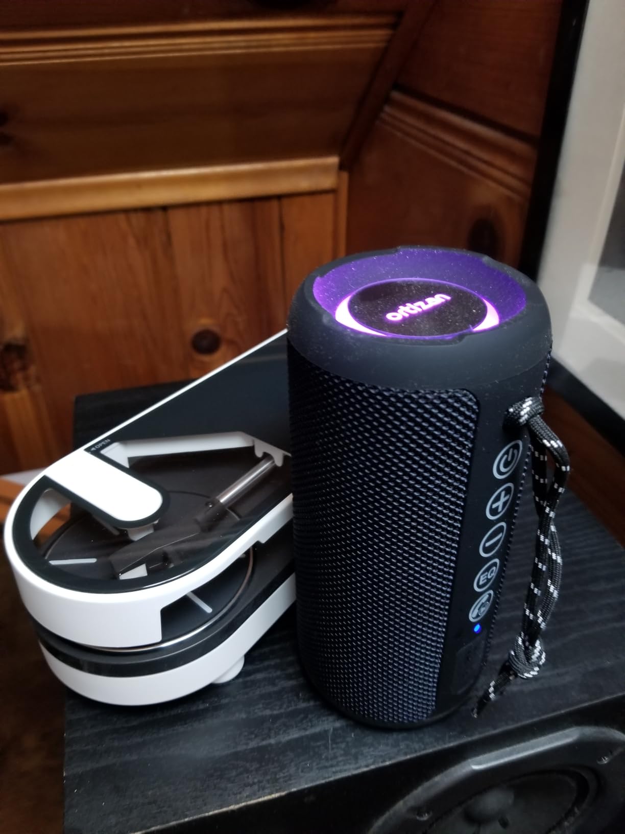 Ortizan Portable Bluetooth Speaker: IPX7 Waterproof, 24W Loud Sound, Deep Bass, Bluetooth 5.3, LED Lights, Wireless Stereo Pairing, 30H Playtime, for Home/Outdoor/Party/Beach, Birthday Gift (Blue) customer photo 1