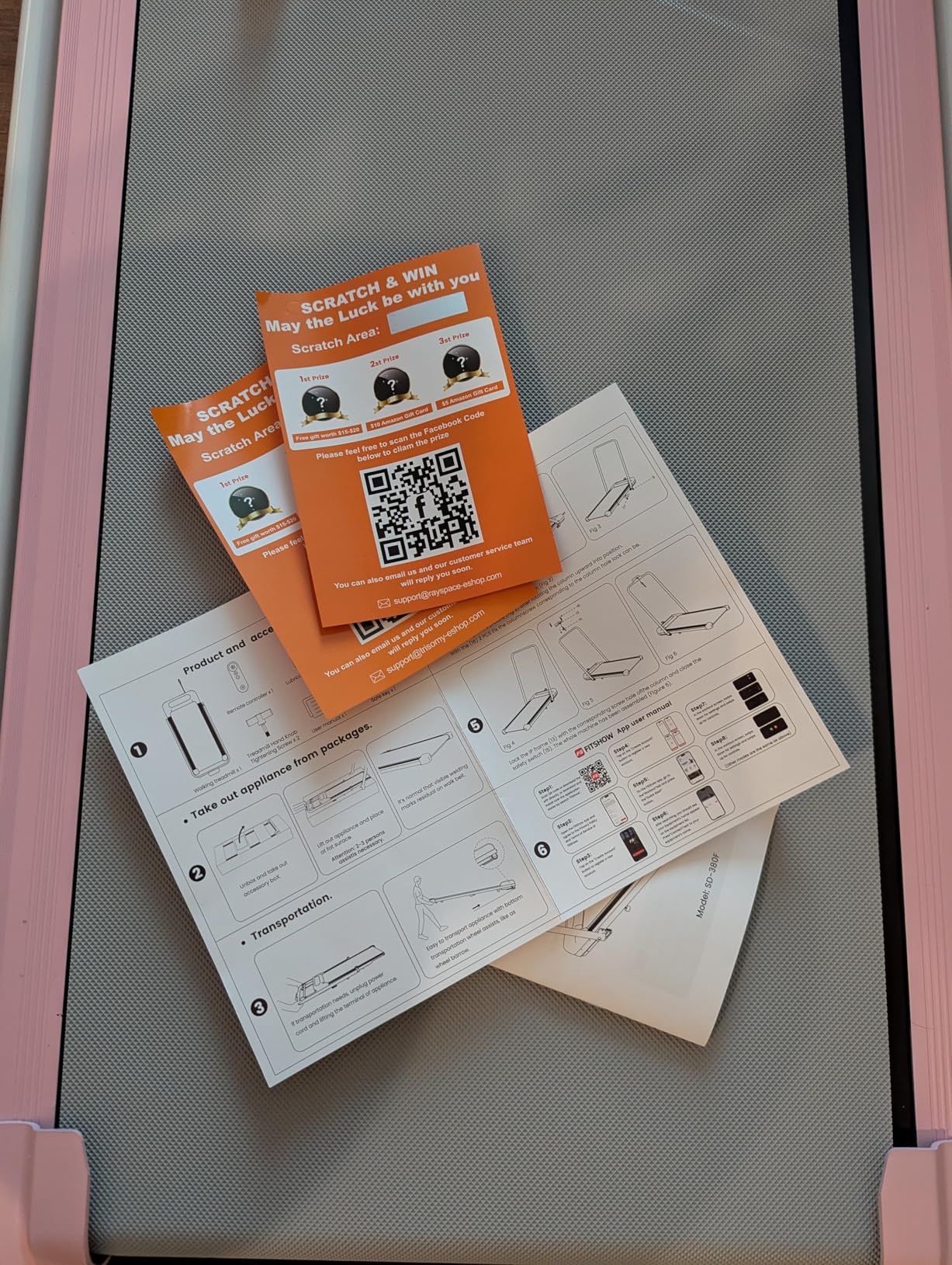 Foldable Treadmill with 10% Incline, Upgrade 3.5HP Low Noise Walking Pad Treadmill with Handle Bar, Trisomy 4 in 1 Portable Under Desk Treadmills for Home/Office, 350Lbs Capacity, APP & Remote Control customer photo 1