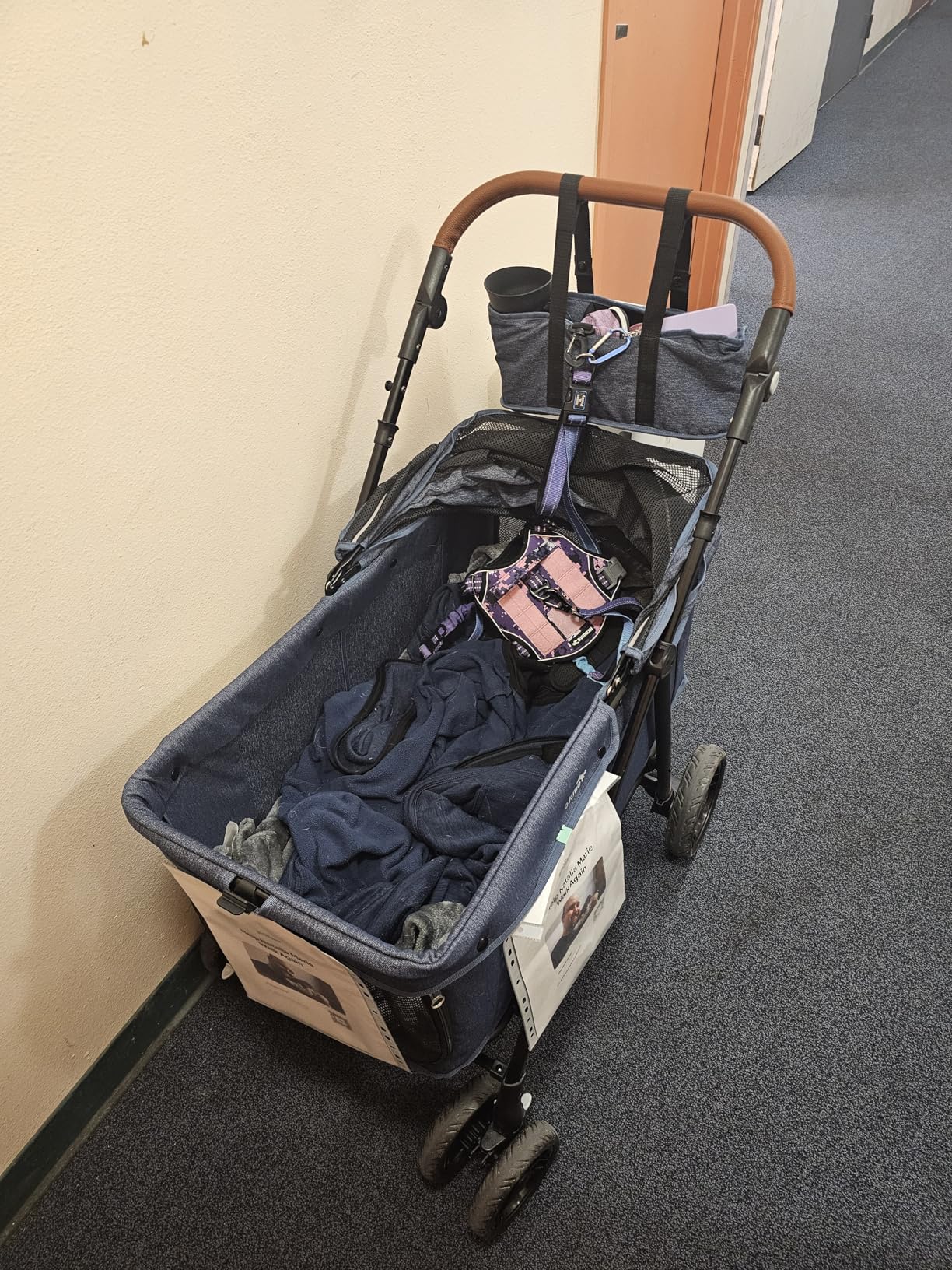 Dog Stroller for Large & Medium Dogs (20-132 lbs), Pet Stroller for 2 Small Dogs, Extra Large Heavy Duty, Foldable & Ventilated, Pink or Navy customer photo 2