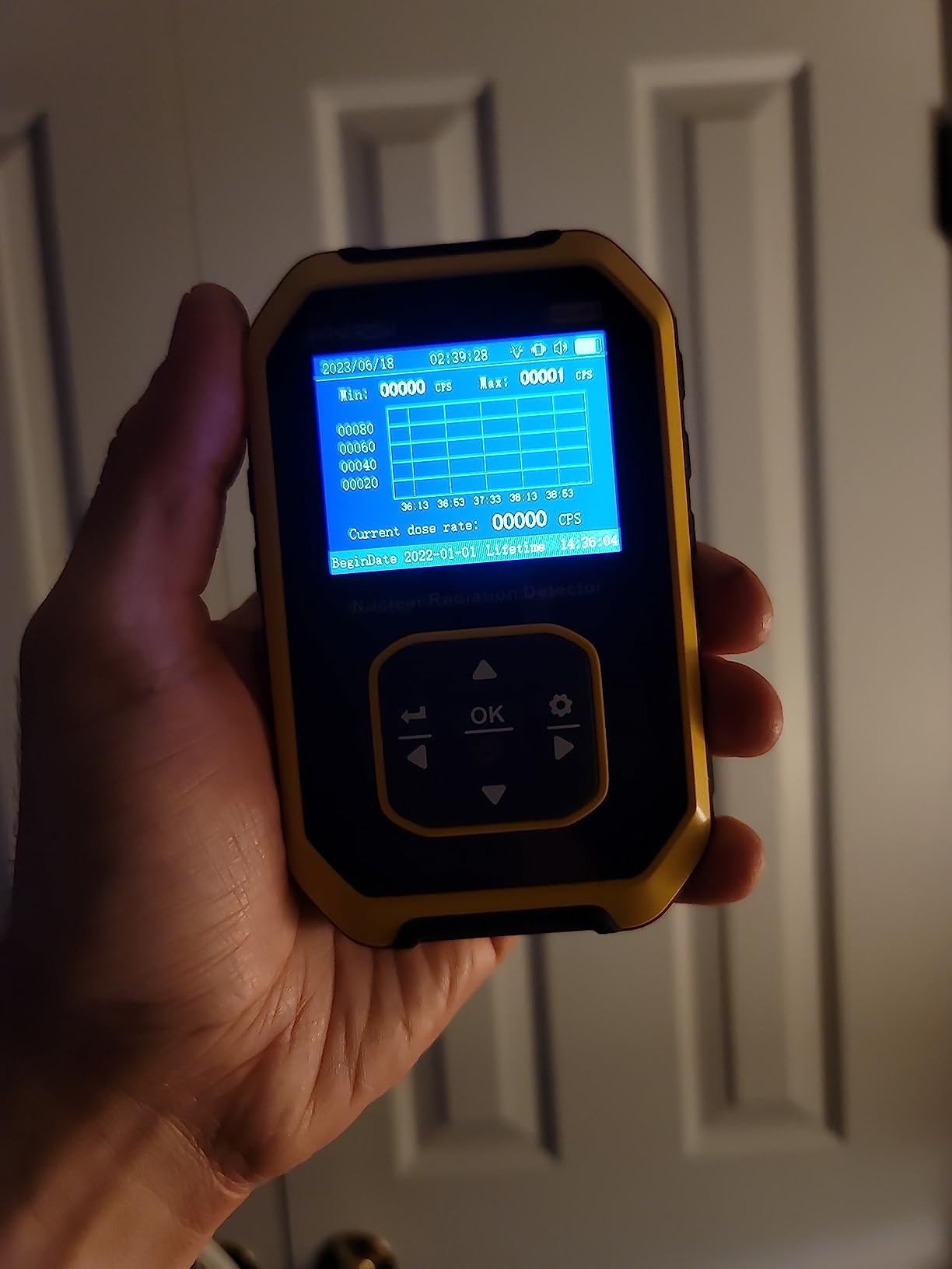 FNIRSI GC-01 Geiger Counter Nuclear Radiation Detector, Radiation Dosimeter with LCD Display, Portable Handheld Beta Gamma X-ray Rechargeable Radiation Monitor Meter, 5 Dosage Units, 0.0uSv-500mSv customer photo 1