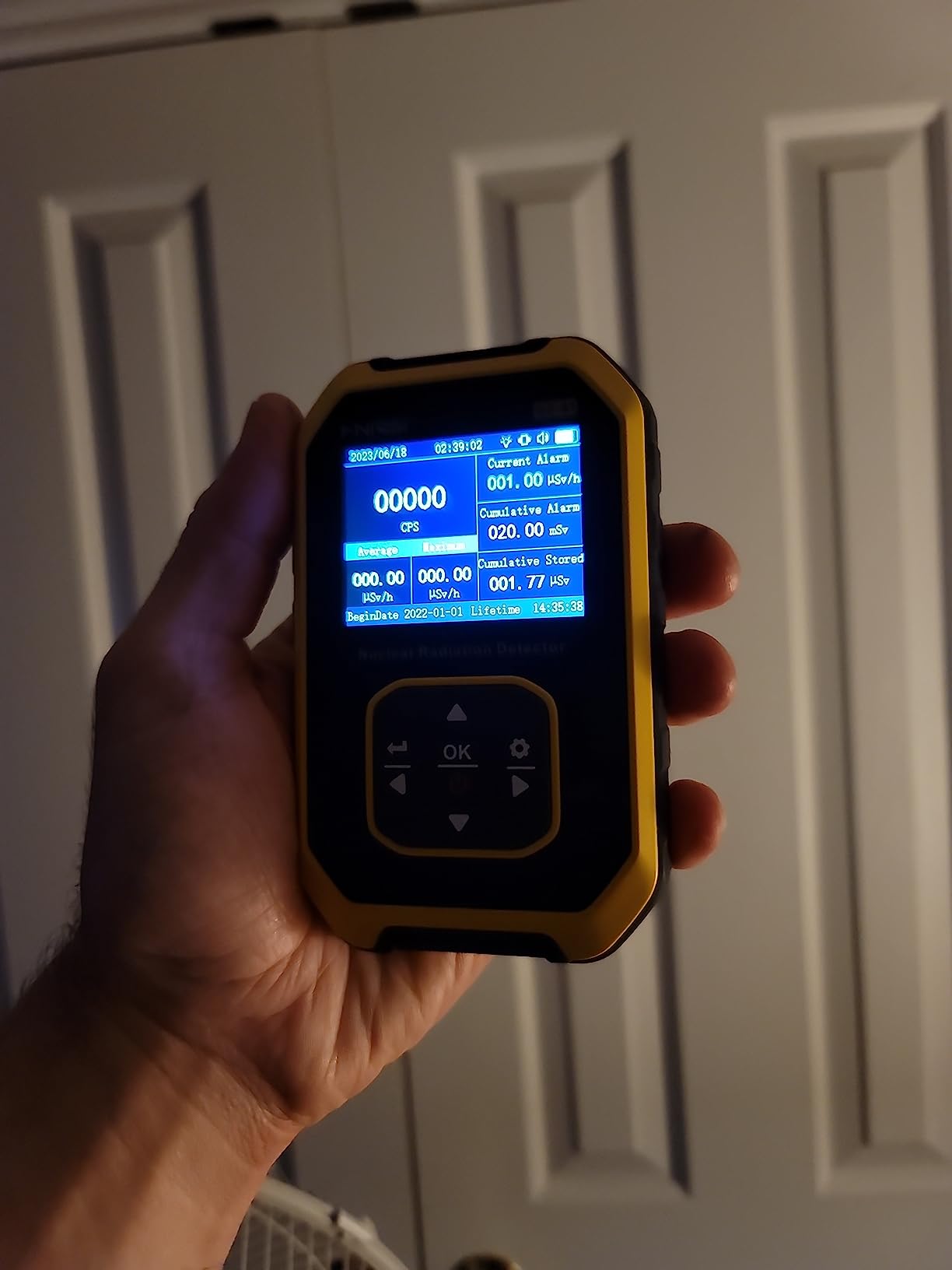 FNIRSI GC-01 Geiger Counter Nuclear Radiation Detector, Radiation Dosimeter with LCD Display, Portable Handheld Beta Gamma X-ray Rechargeable Radiation Monitor Meter, 5 Dosage Units, 0.0uSv-500mSv customer photo 2