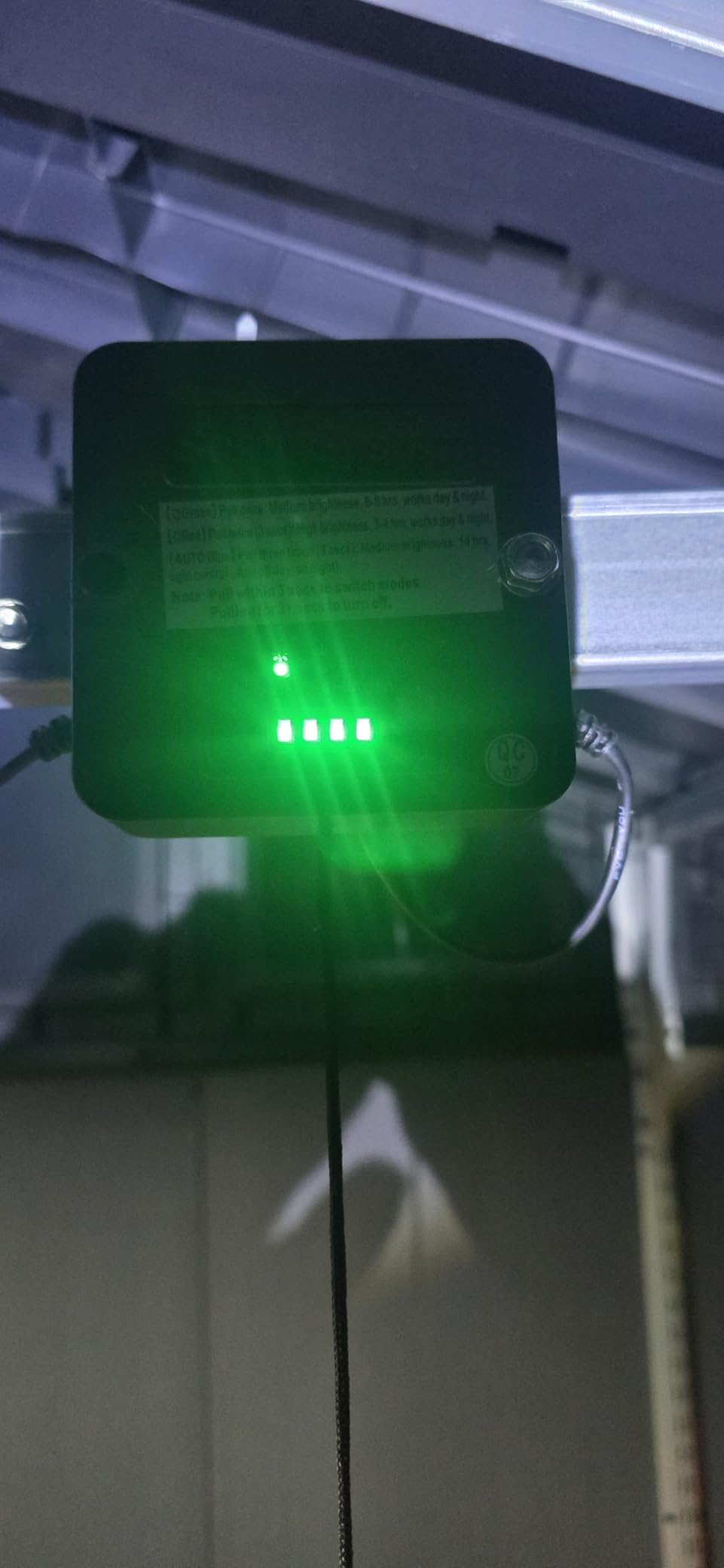 Solar Shed Light Indoor Outdoor, 2000LM Daytime Available Pendant Light with Pull String, Dusk to Dawn, 3 Lighting Modes Solar Lights Indoor, IP65 Waterproof for Barn, Gazebo, Shop, Garage customer photo 1