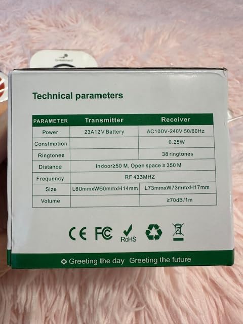 Caregiver Pager Wireless Emergency Button with SOS Alert for Seniors at Home - 38 Melodies 1000+ Feet Range for Elderly Patient Disabled Home Care Life Alert - 1 Plugin Receiver + 1 Transmitter White customer photo 1