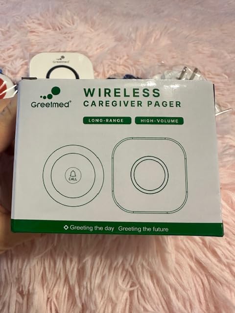 Caregiver Pager Wireless Emergency Button with SOS Alert for Seniors at Home - 38 Melodies 1000+ Feet Range for Elderly Patient Disabled Home Care Life Alert - 1 Plugin Receiver + 1 Transmitter White customer photo 2